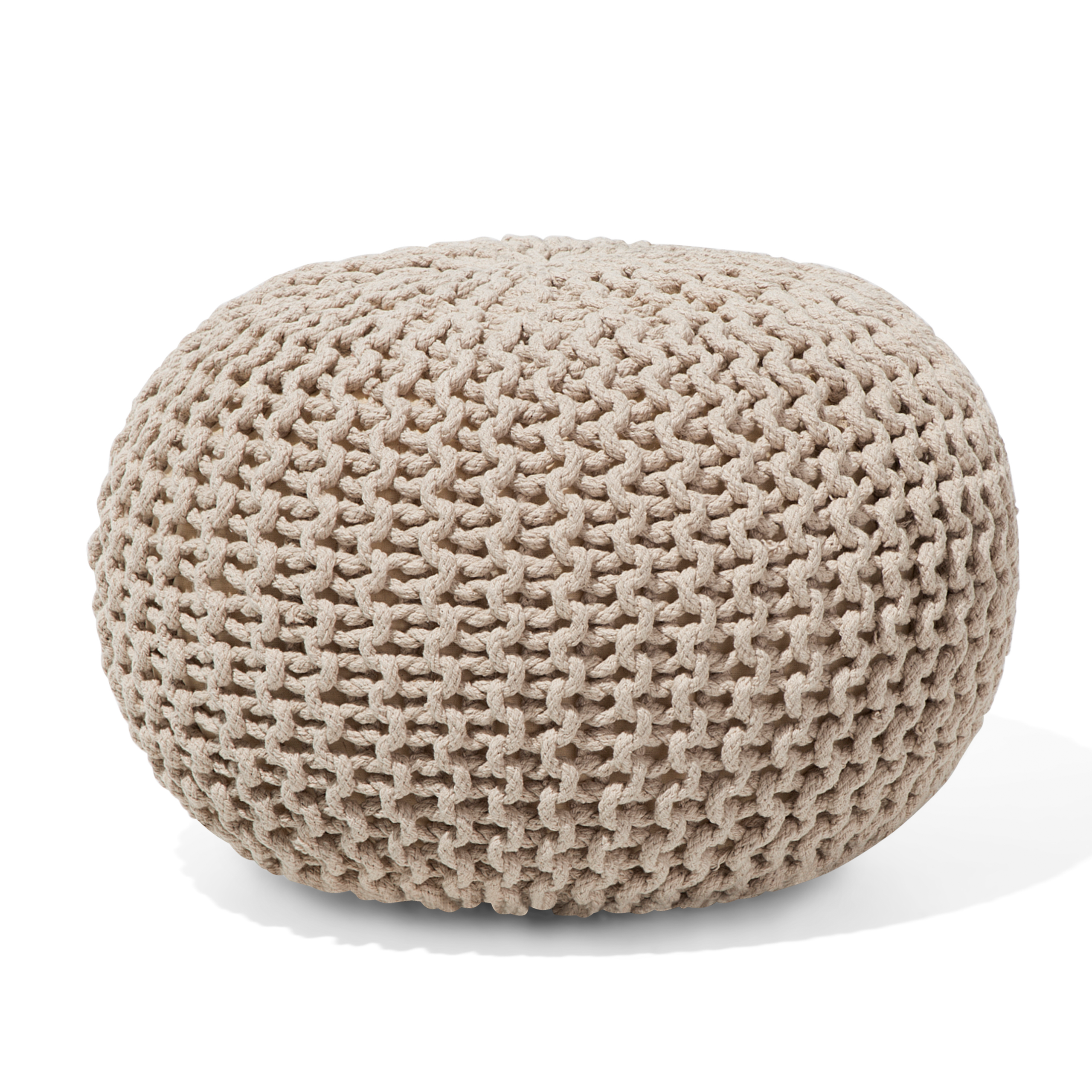 Puf CONRAD Bomuld Lys Beige
