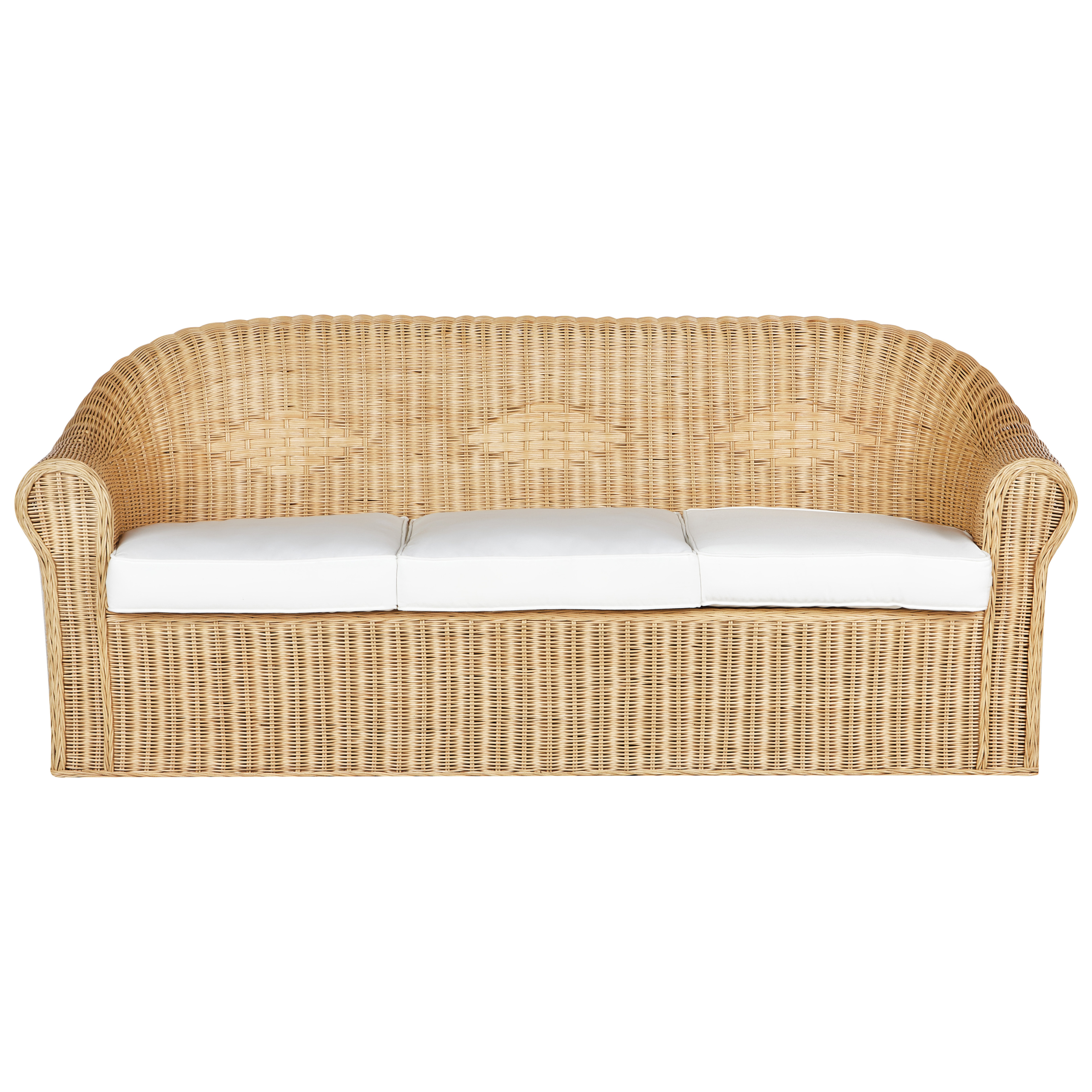 Havesofa 3 personers LIVADEIA Rattan Naturlig