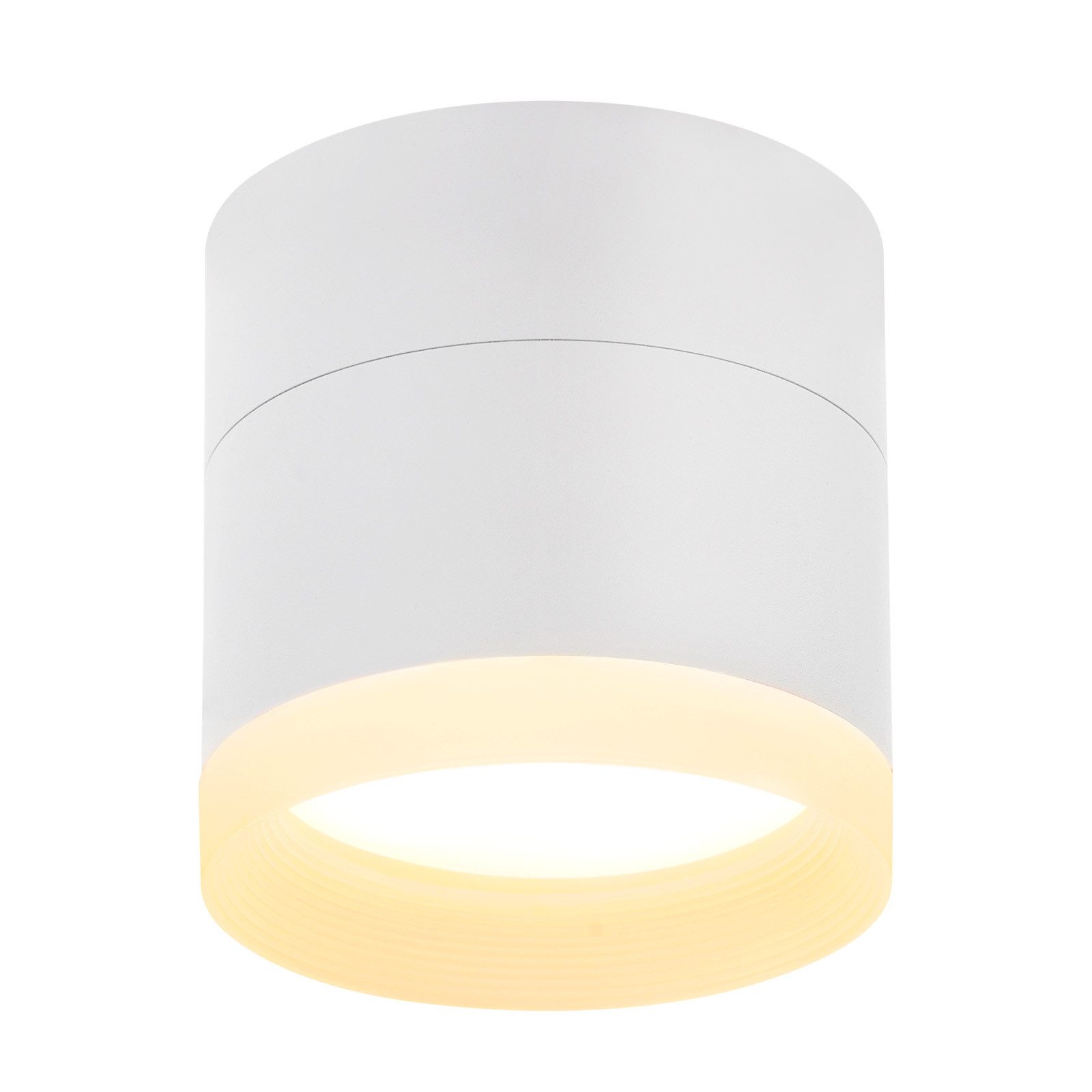 NETTLIFE LED-påbygningsspot rund loftspot hvid 5 W påbygningsspot lille akryl