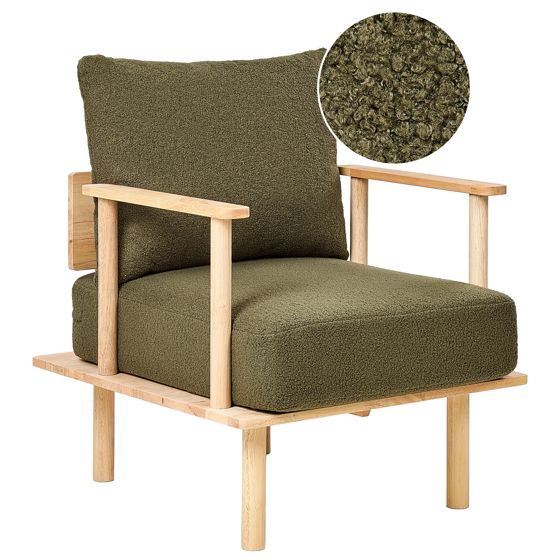 Lænestol ASKER Boucle Mørkegrøn