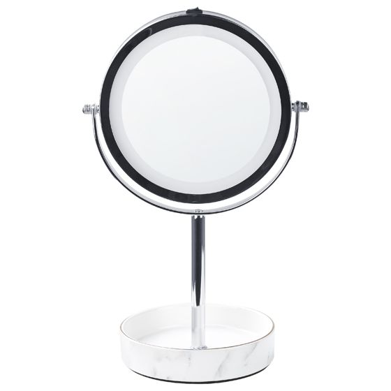 Makeup spejl LED SAVOIE Hvid/sølv