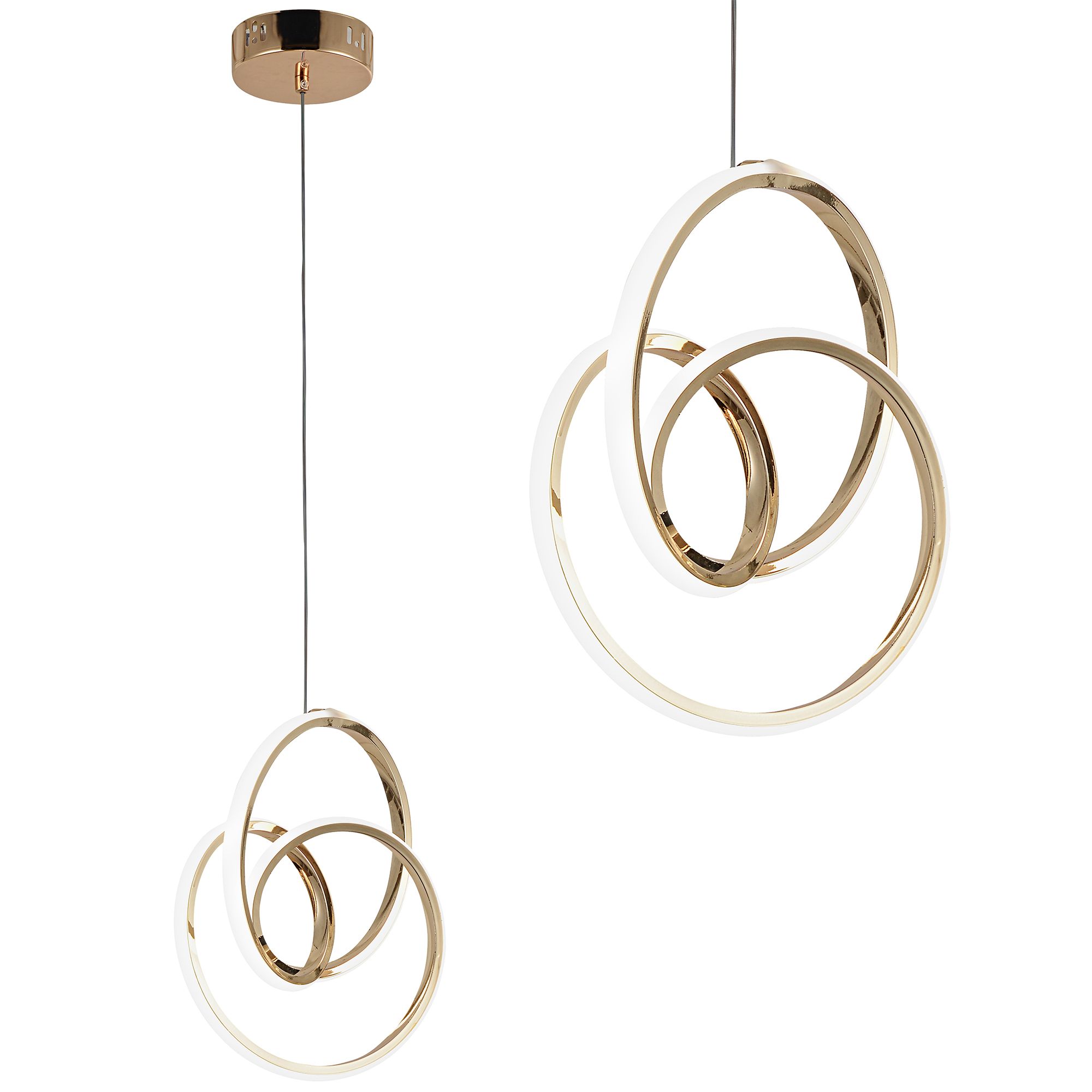TOOLIGHT hængende loftlampe G076-1CP LED Guld 112x24,5x29,5cm