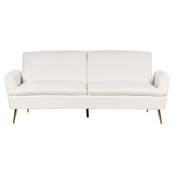Sovesofa 3 personers VETTRE Velour Cremehvid