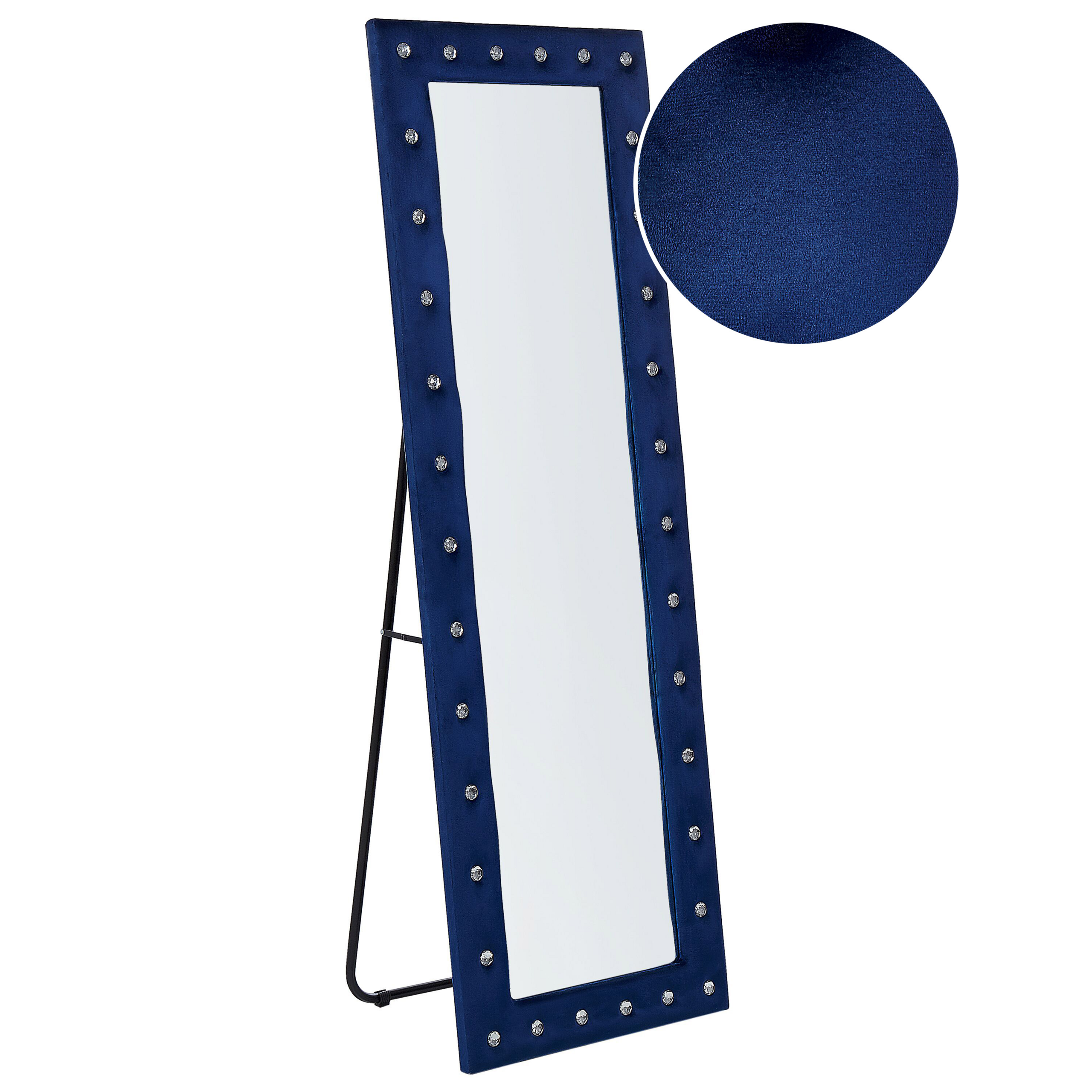 Stående spejl ANSOUIS 150 cm Velour Navy Blå