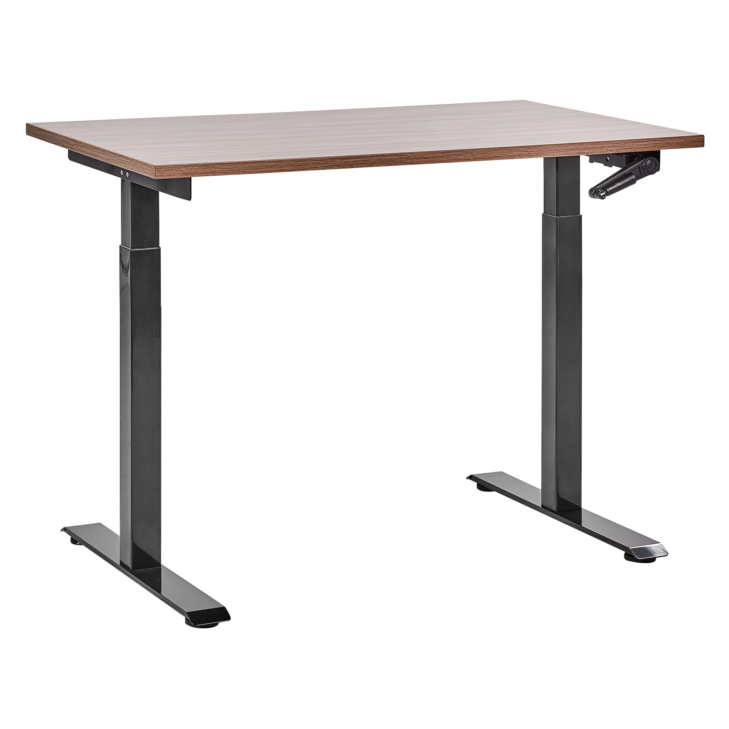 Manuelt justerbart hæve sænkebord DESTINES 120 cm 72 cm Brun/sort