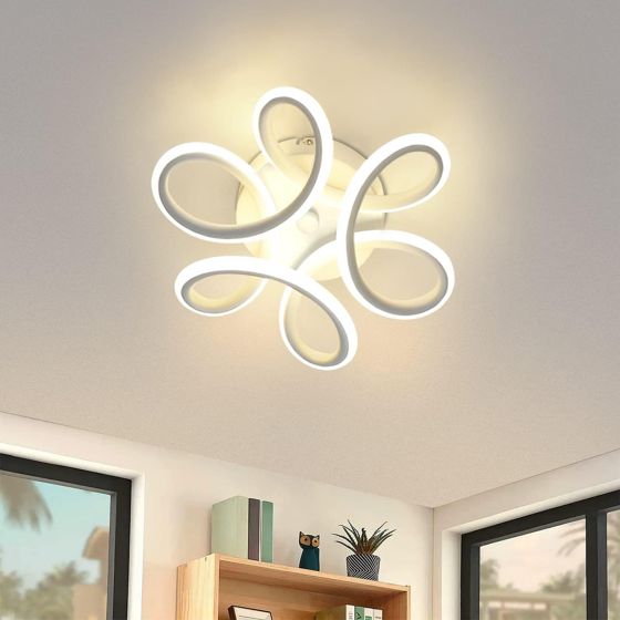 NETTLIFE LED loftlampe, 17W, 3000K, 27*12cm, lille, moderne, entrelampe, varm hvid, geometrisk mønster, til stue