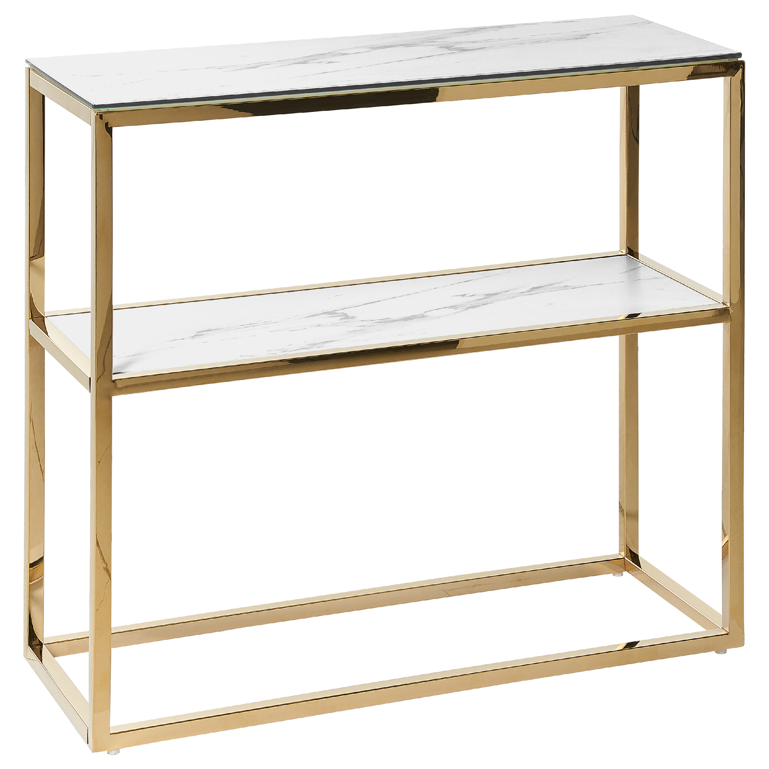 Konsolbord AZUSA Hærdet glas Hvid marmor