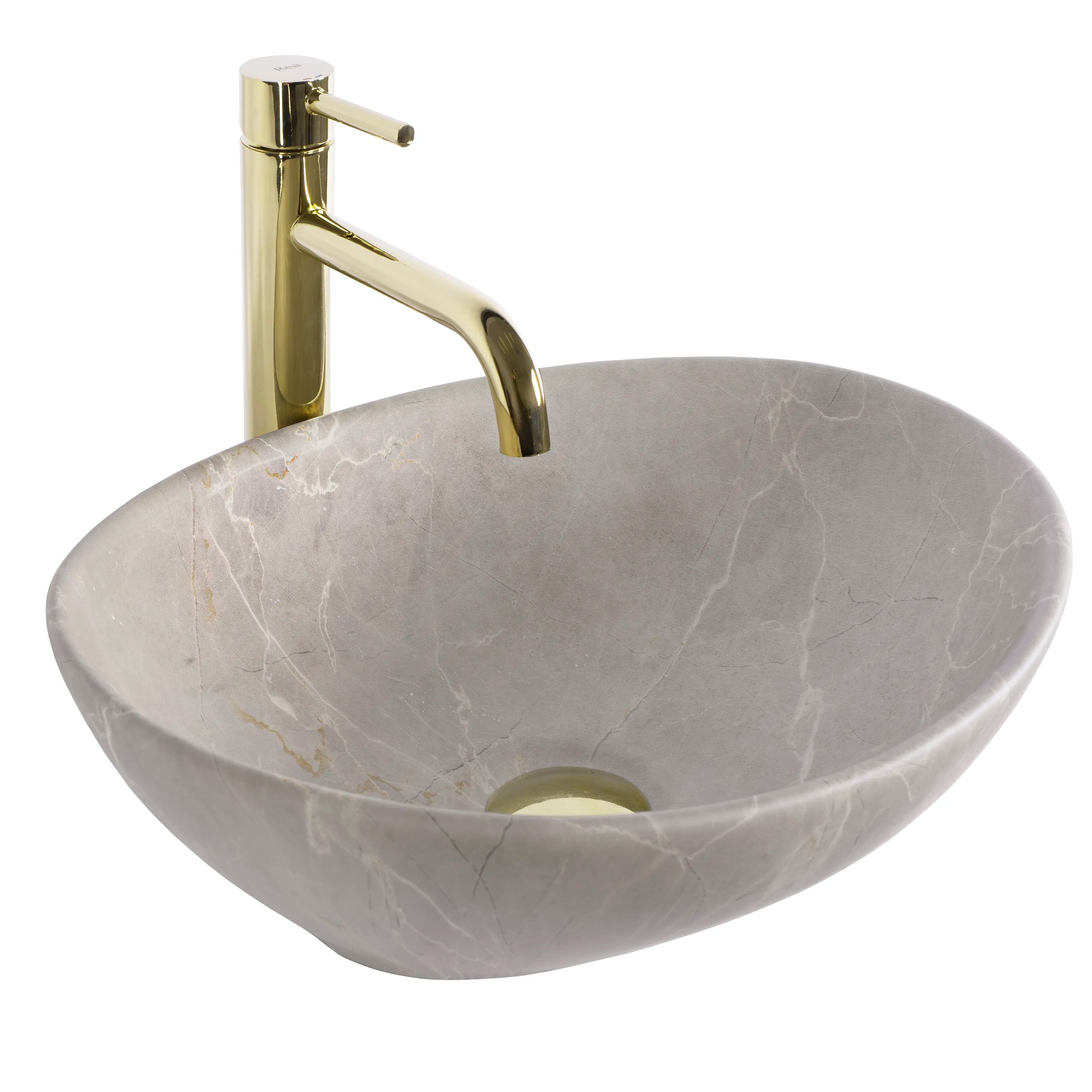 REA bordmonteret håndvask Sofia Beige Matt Beige, 41x34,5x15cm