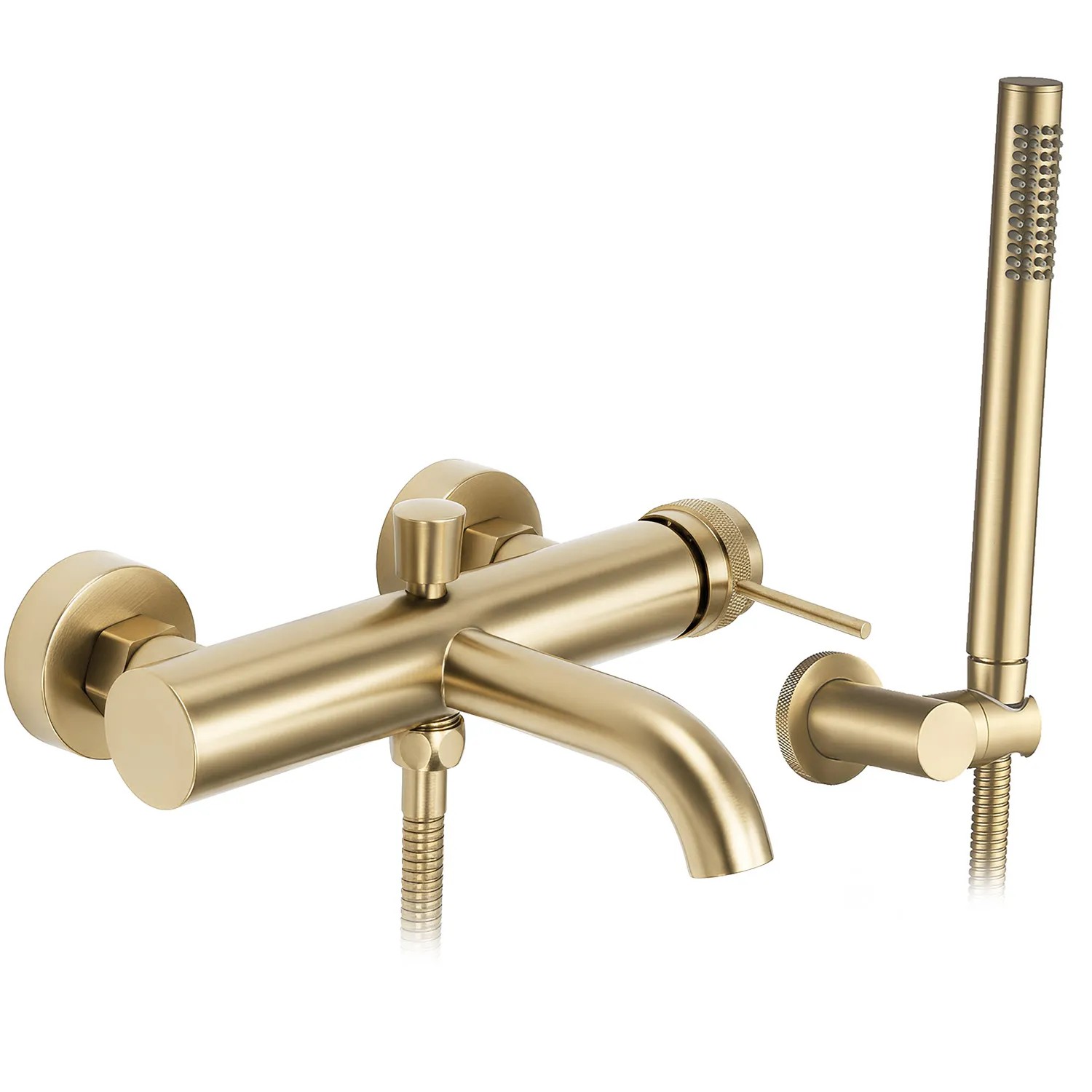 REA badekarsarmatur Lungo Grip Børstet guld, 19x15x4,5cm