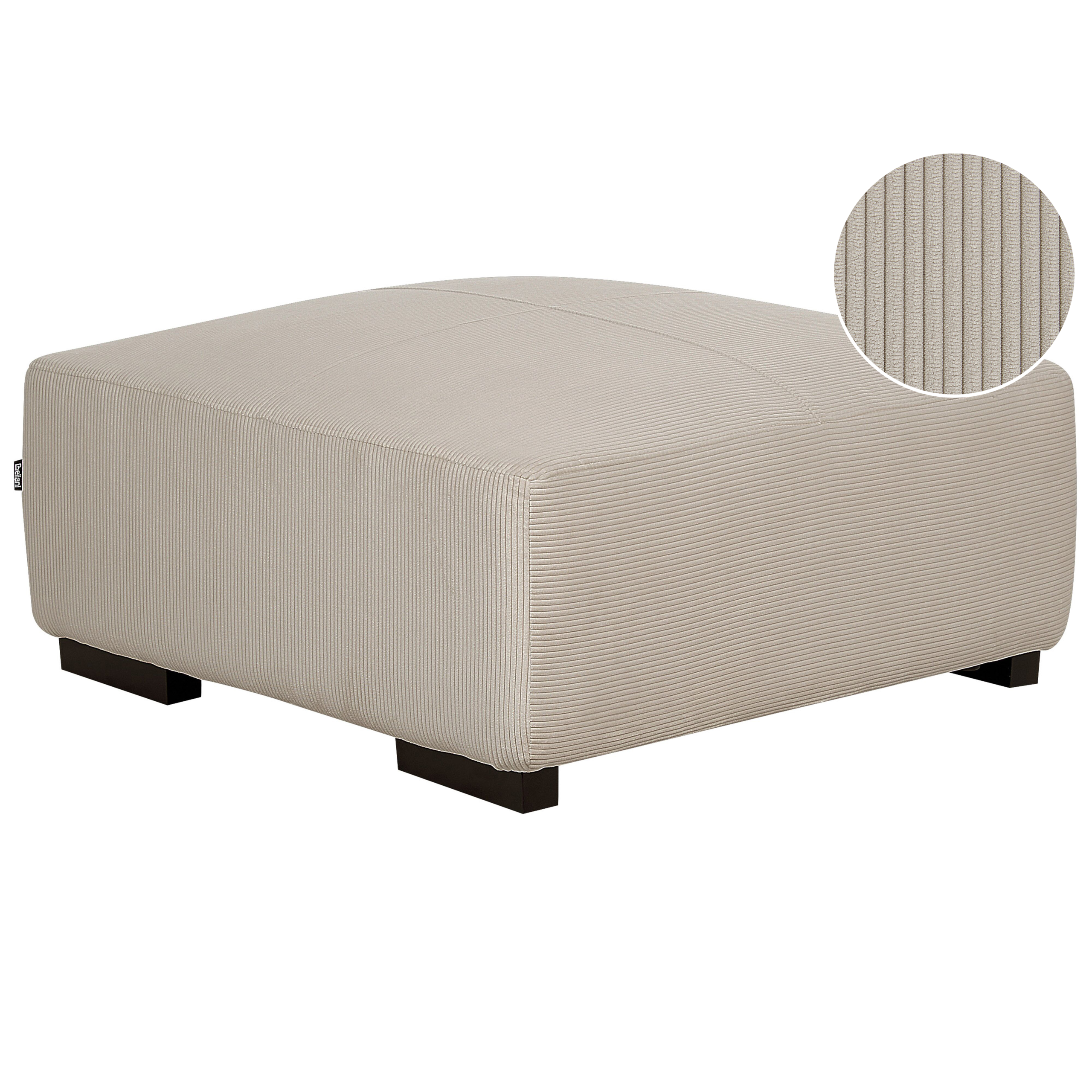 Fodskammel LUNGO Fløjl Beige