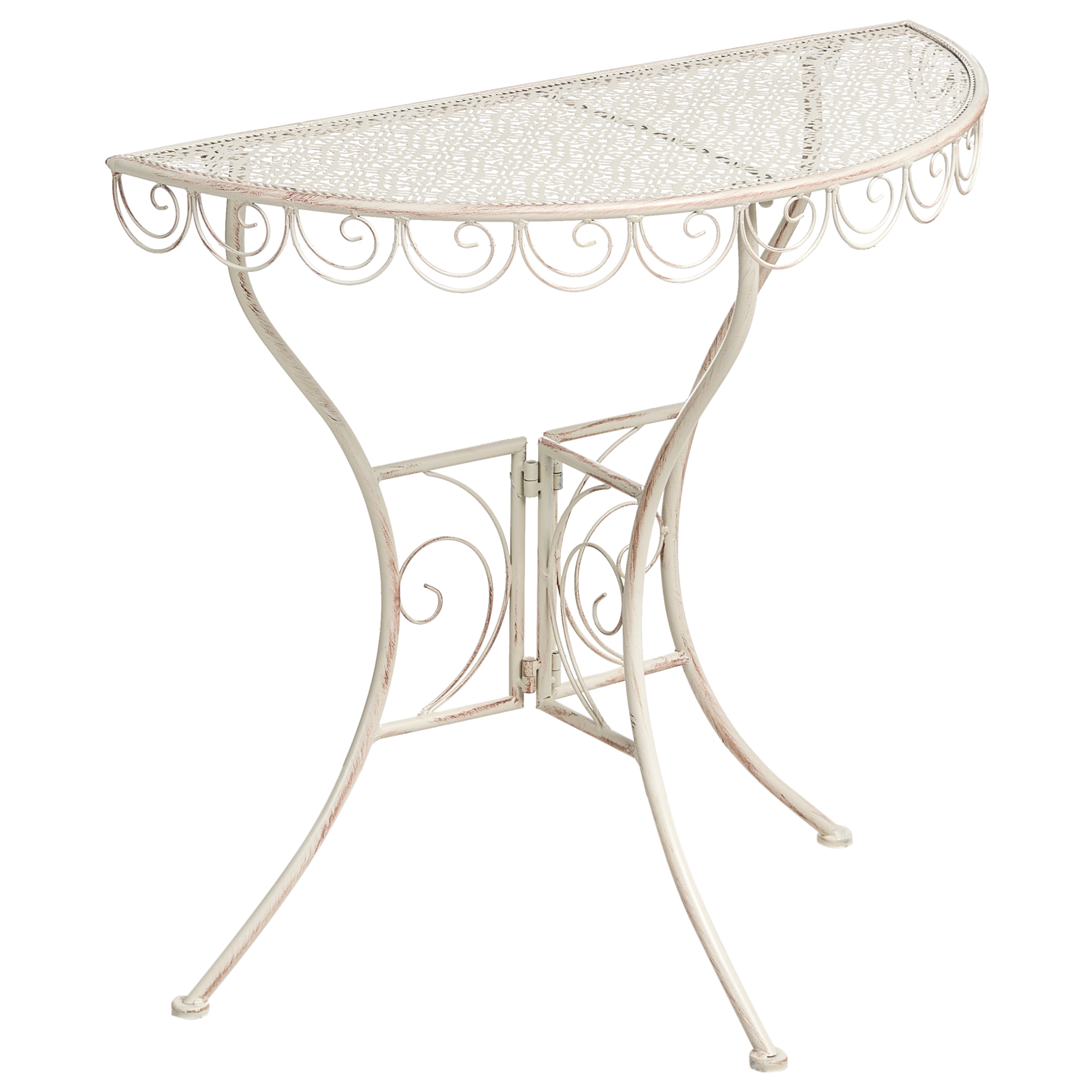 Bistro bord JUINA 80 cm 36 cm Metal Lys Beige