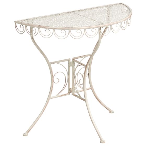 Bistro bord JUINA 80 cm 36 cm Metal Lys Beige
