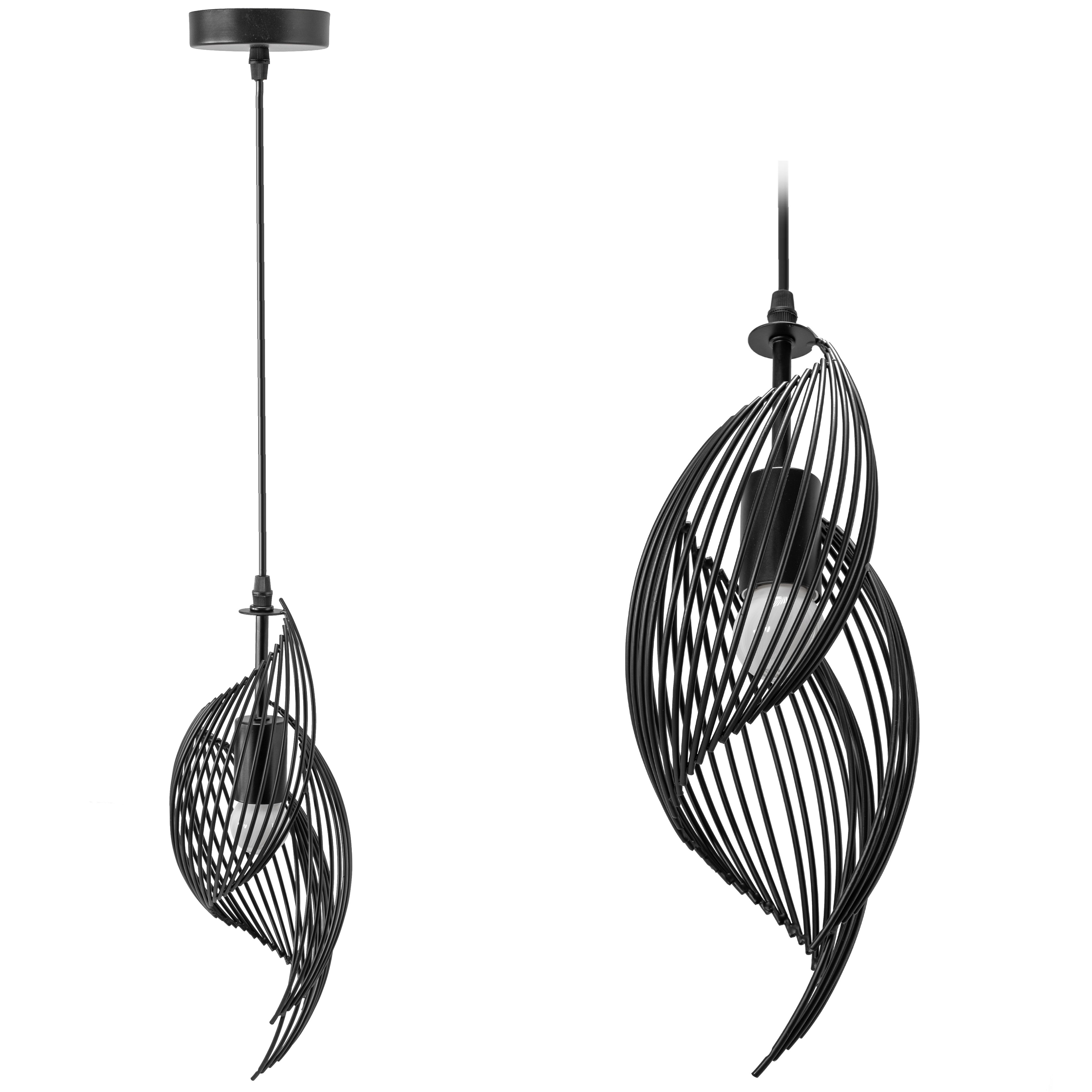 TOOLIGHT hængende loftlampe APP977-1CP Sort 105x13x65cm