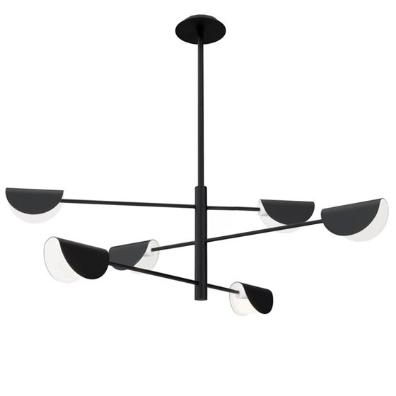 TOOLIGHT hængende loftlampe APP1261-6CP Sort 18x50x18cm