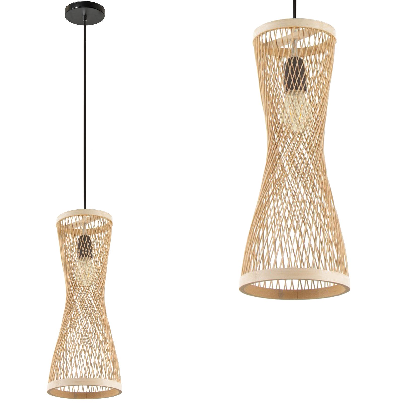 TOOLIGHT hængende loftlampe APP1637-1CP BOHO Beige 14x14x42cm