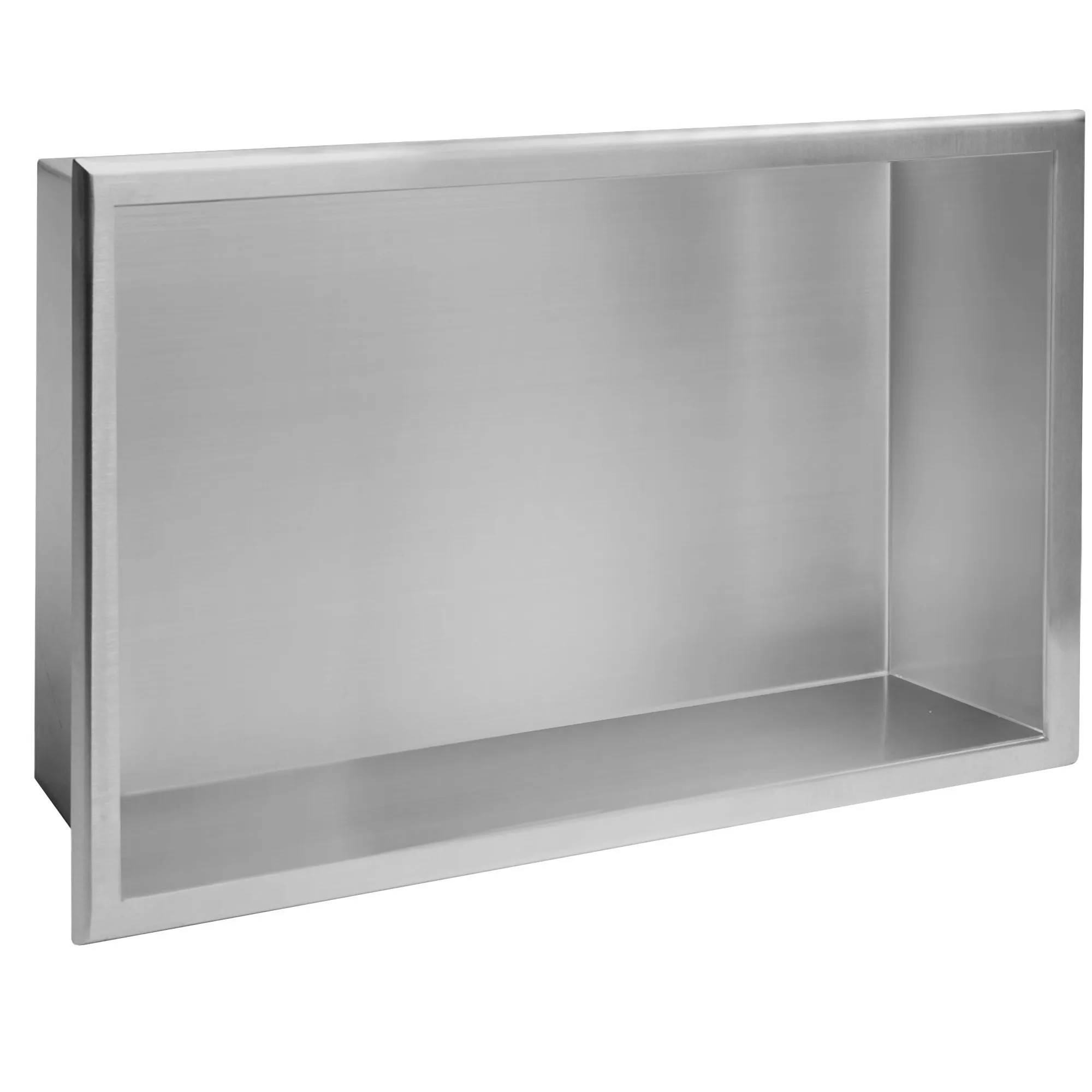 REA indbygget badeværelseshylde 2 30x45x10 Børstet stål, 10x45x30cm