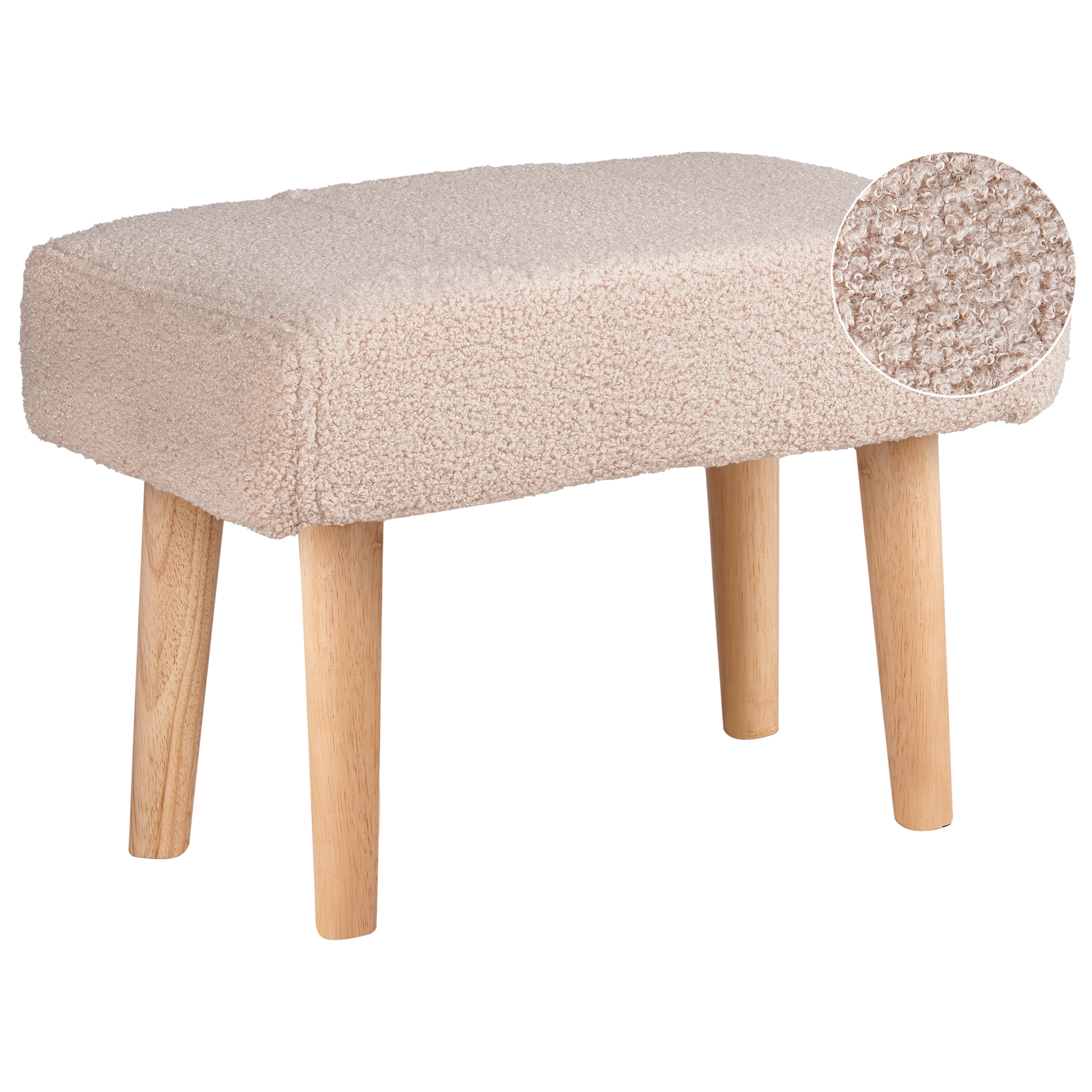 Taburet TAKOMA Boucle Lys Beige