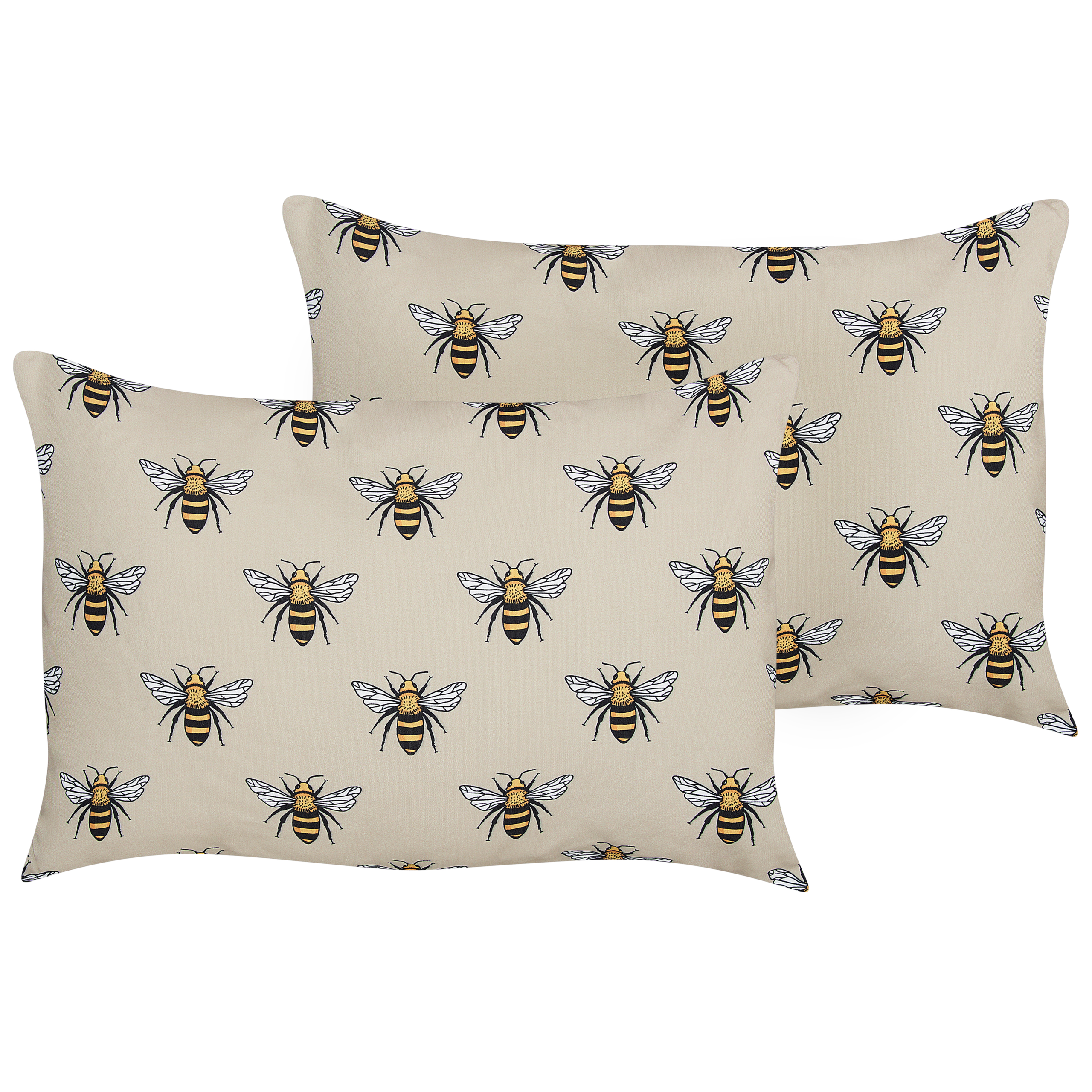 Sæt af 2 havehynder CANNETO Dyremønster 40 x 60 cm Beige