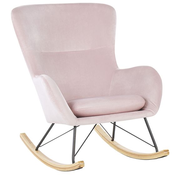 Gyngestol ELLAN Velour Lyserød