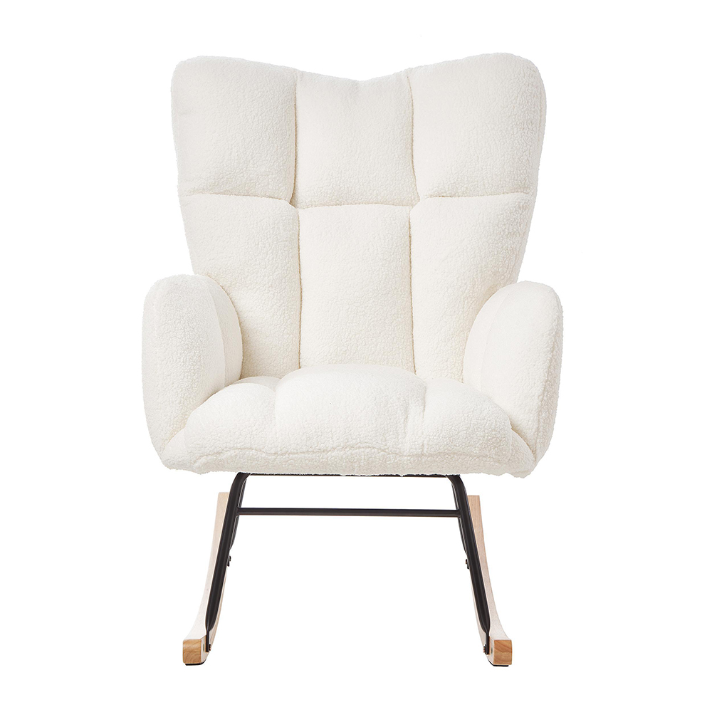 Gyngestol 69×89×101 cm, nordisk design, hvid