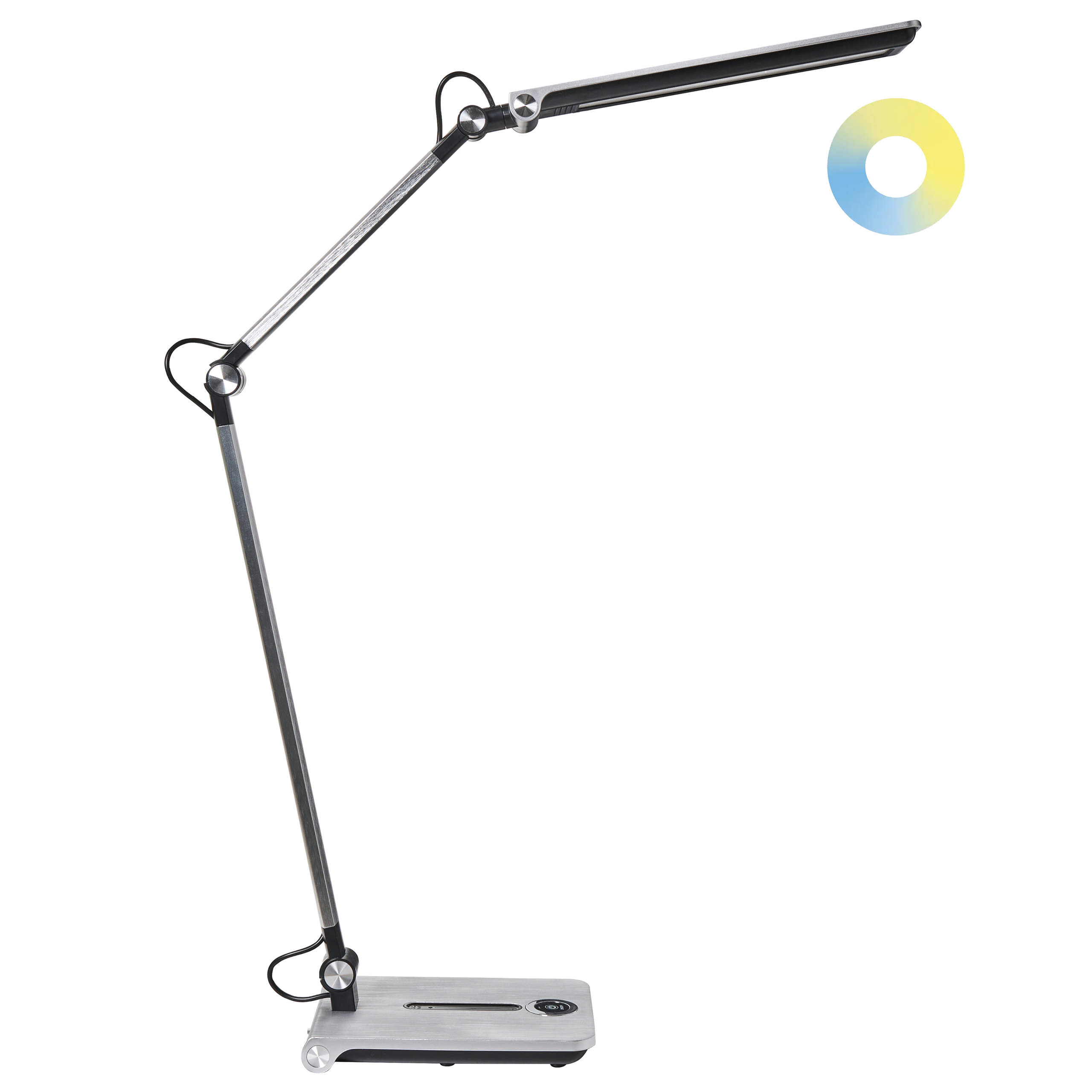LED skrivebordslampe AQUILA Med dæmpning Sølv