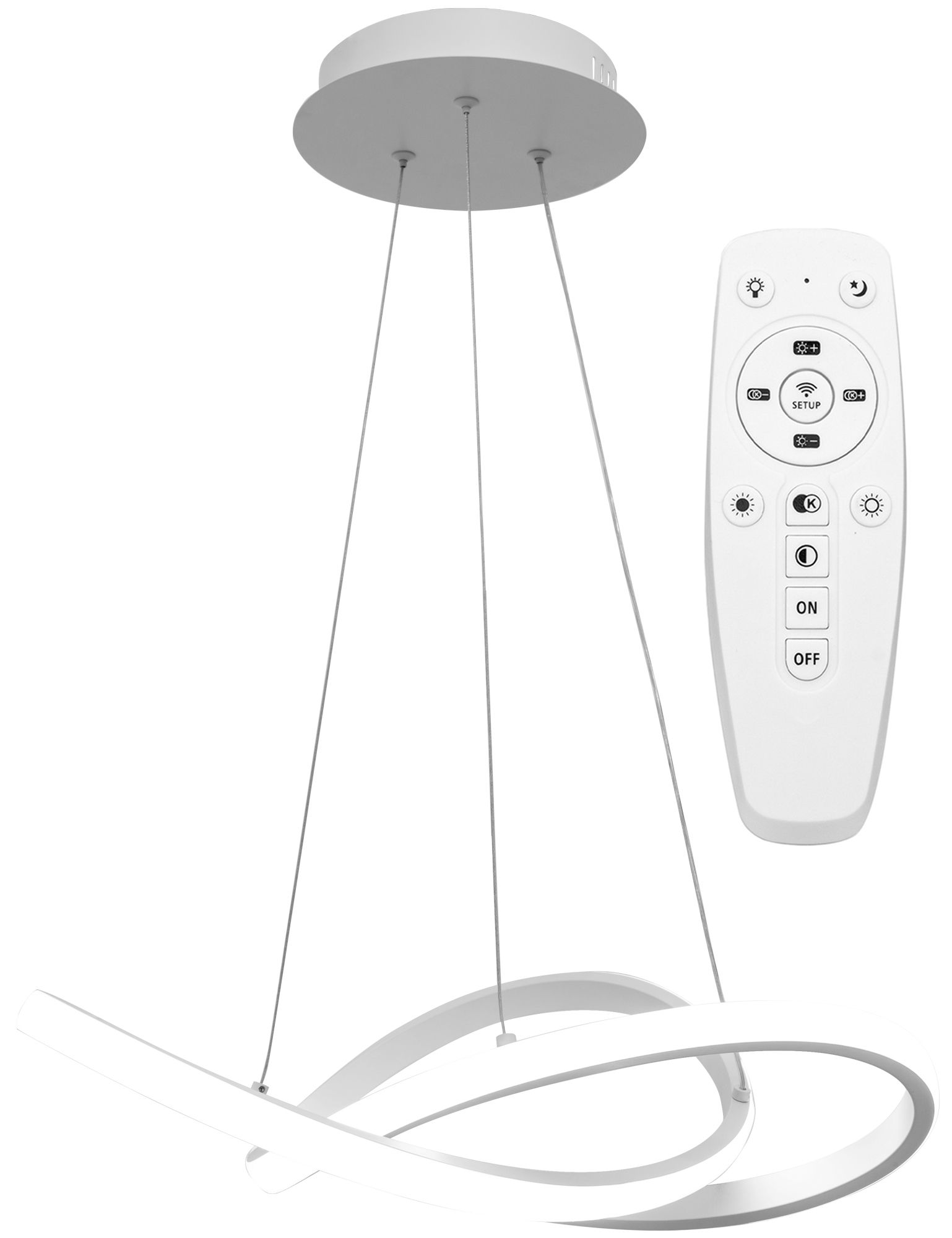 TOOLIGHT hængende loftlampe APP392-CP LED Hvid 9x44,5x90cm