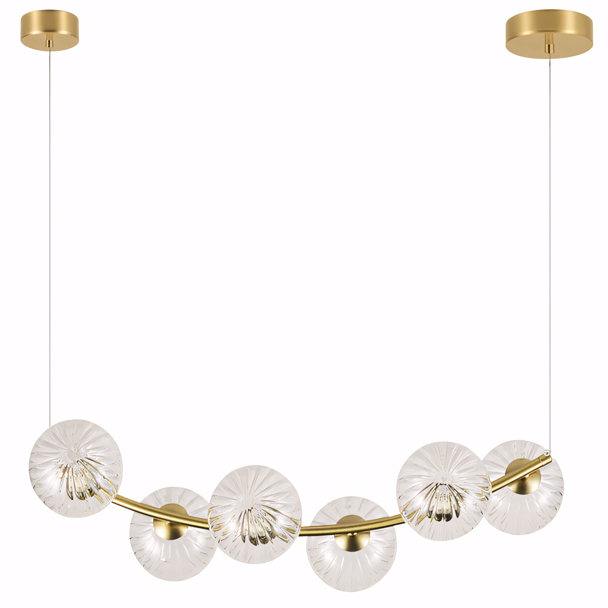 TOOLIGHT hængende loftlampe G133-6CP Guld 23x23x56cm