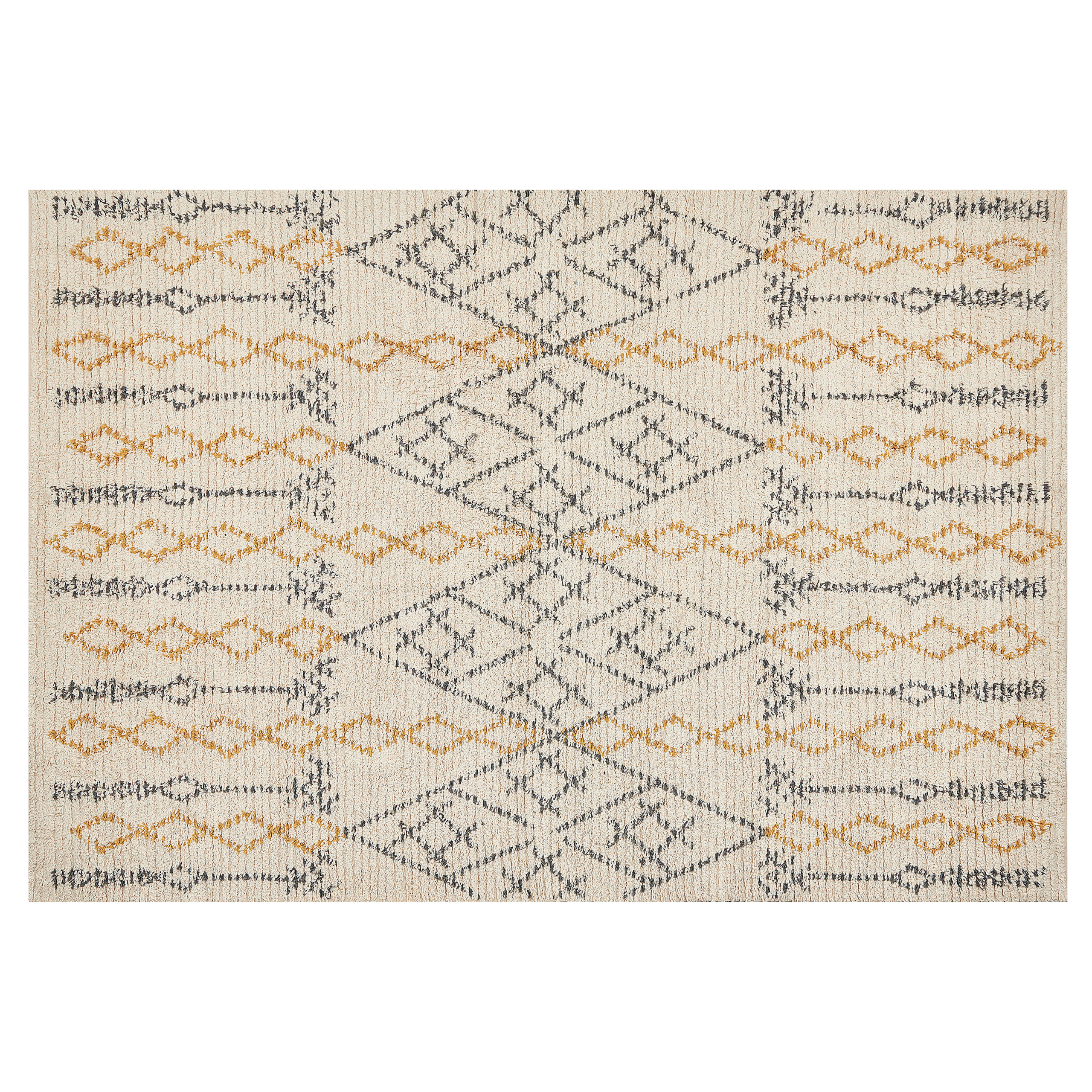 Gulvtæppe KADAPA Beige 140 x 200 cm Bomuld