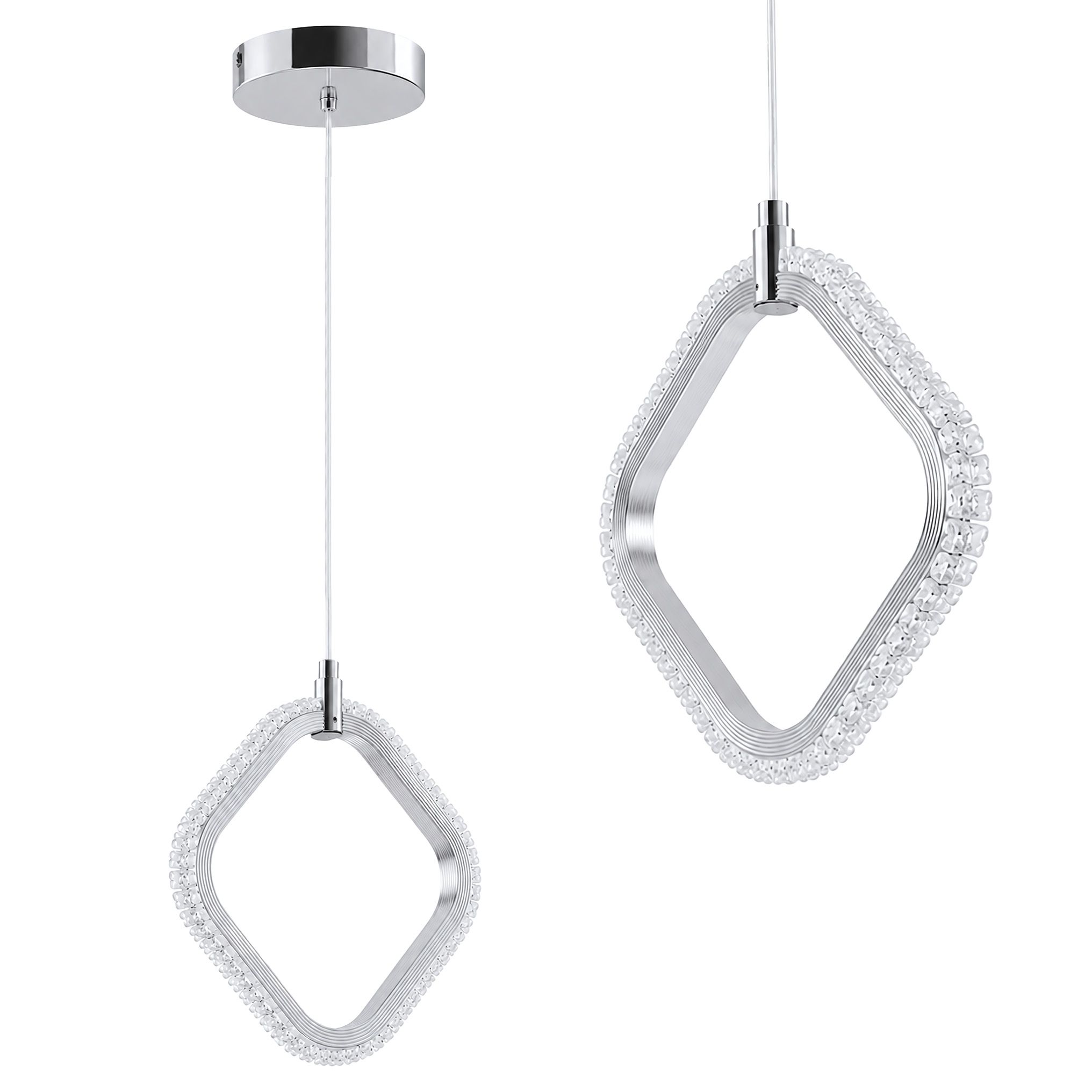 TOOLIGHT hængende loftlampe LHJ127-1CP LED Krom 139x26x28cm