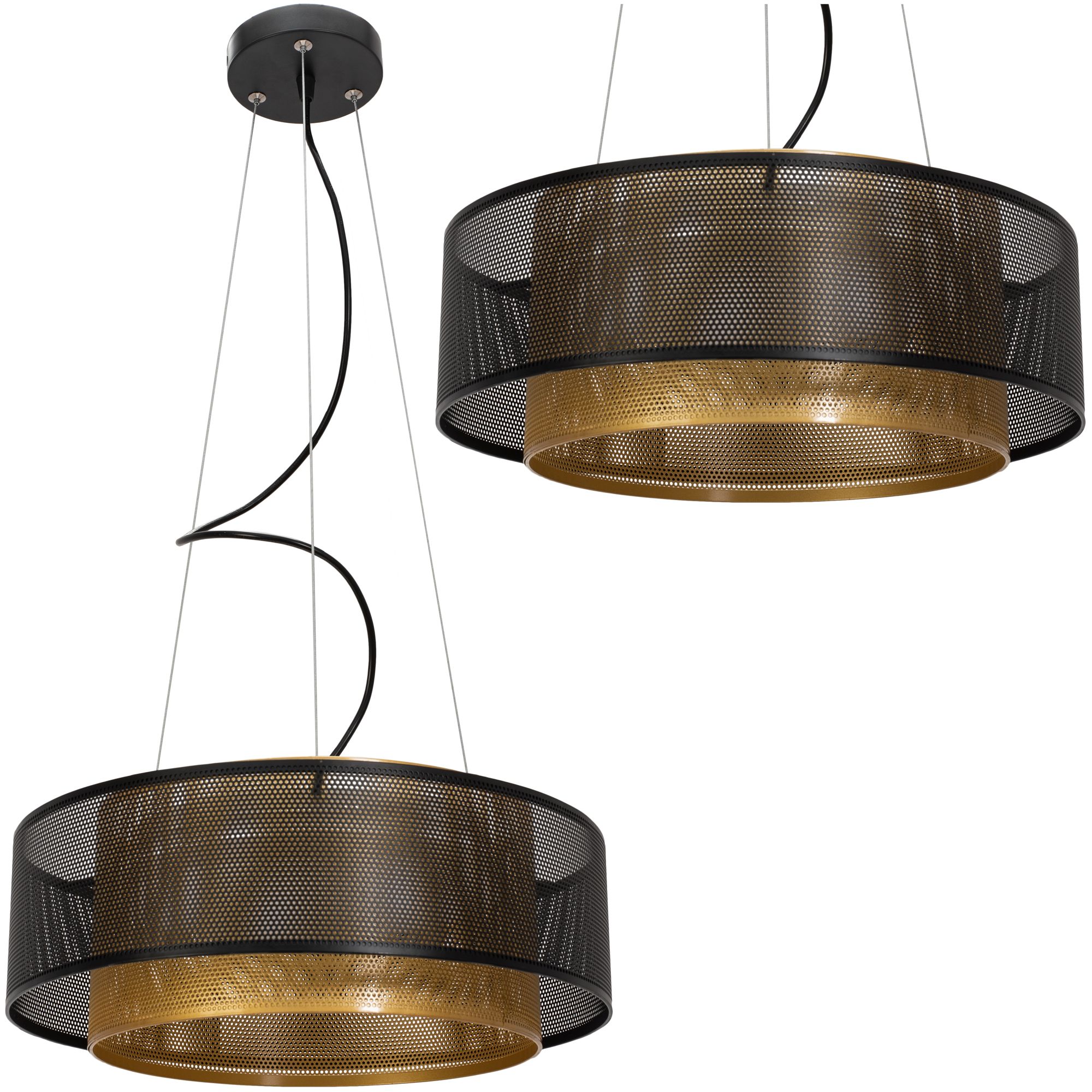 TOOLIGHT hængende loftlampe APP1000-CP Sort 15x40x15cm