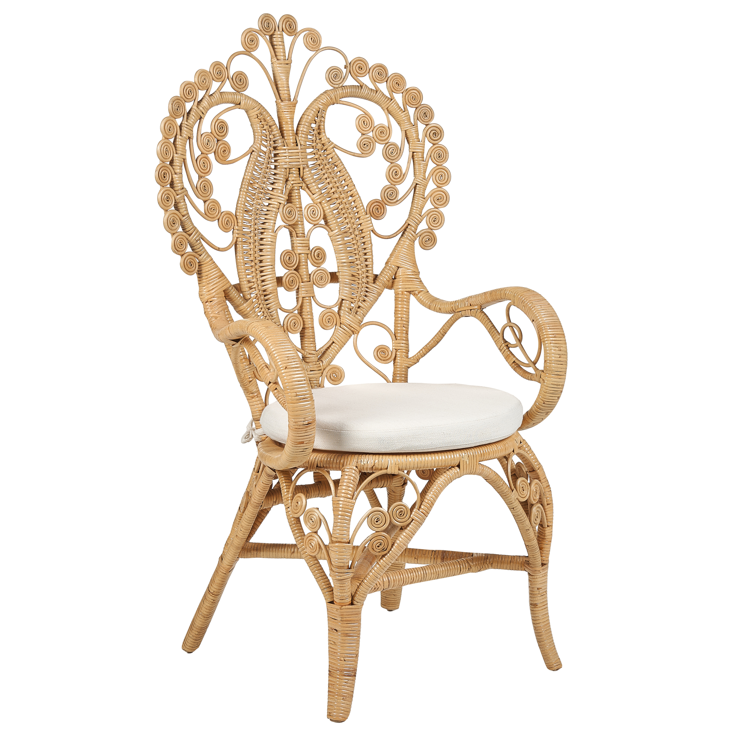 Påfuglestol CARRARA Rattan Naturlig