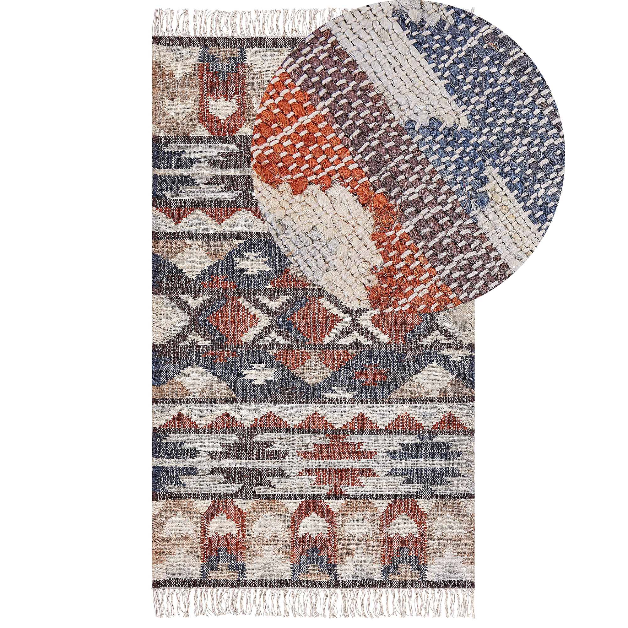 Gulvtæppe KALFA Multifarvet 80 x 150 cm Jute