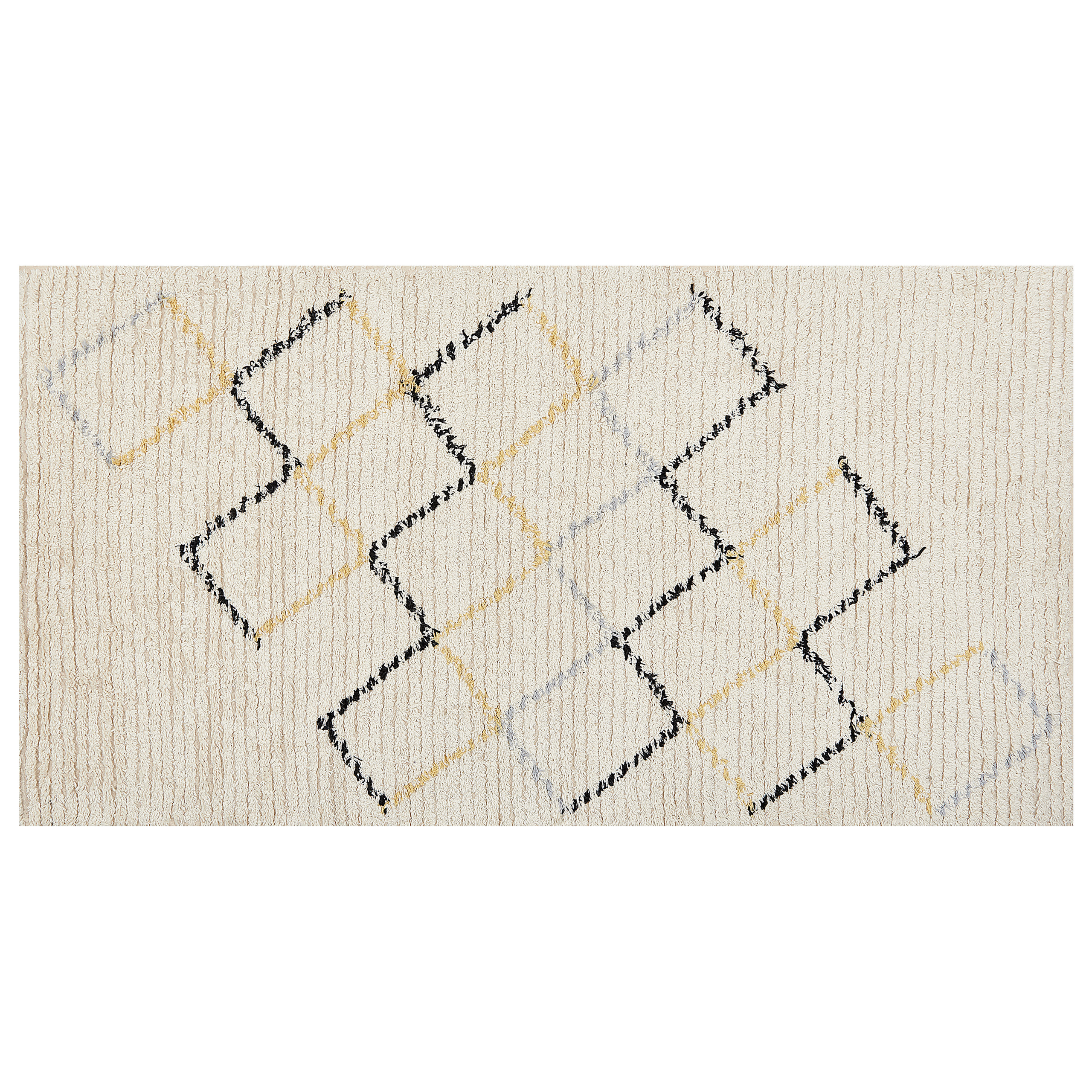 Gulvtæppe TEZPUR Beige 80 x 150 cm Bomuld