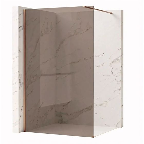 REA brusevæg Flexi Brown 120 Børstet kobber, 120x120x195cm