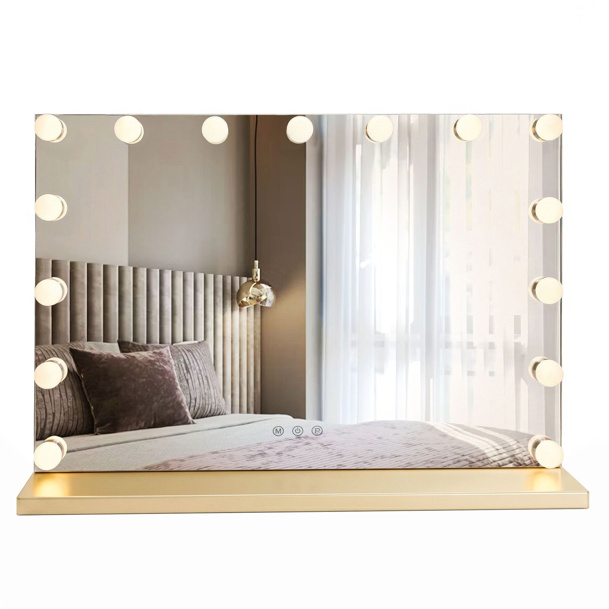 REA spejl Hollywood 58x45 LED Guld 12x58x45cm