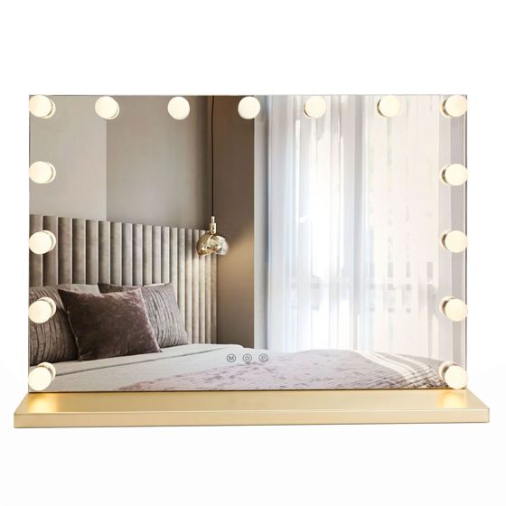 REA spejl Hollywood 58x45 LED Guld 12x58x45cm