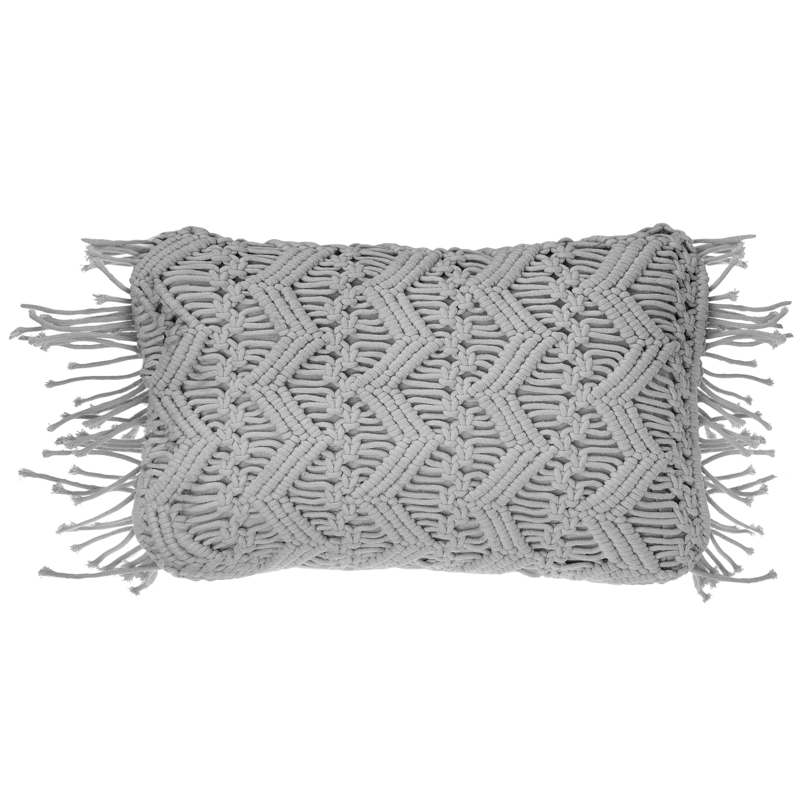 Pyntepude KIRIKKALE 30 x 45 cm Bomuld Grå Geometrisk mønster