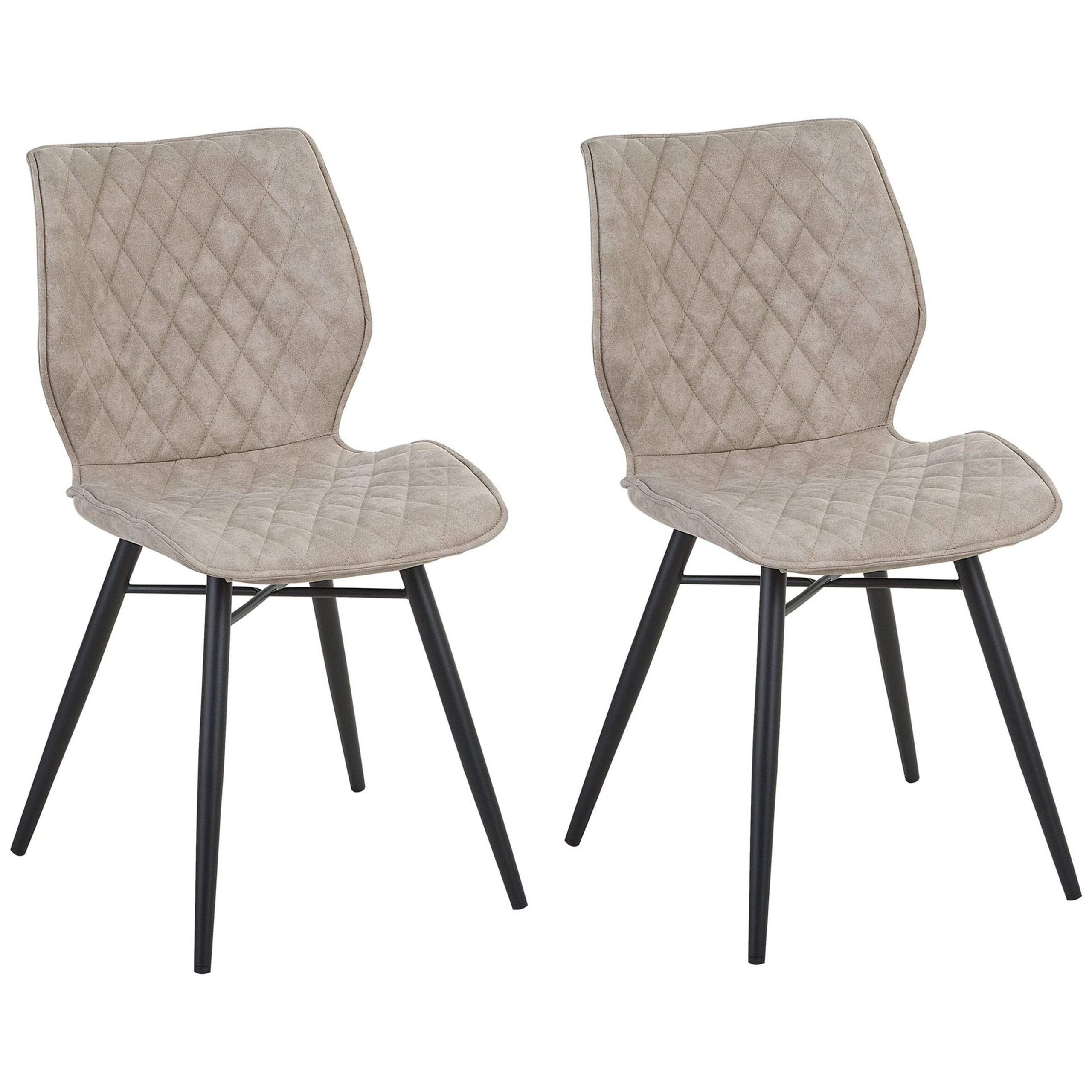 Sæt med 2 spisebordsstole LISLE Beige