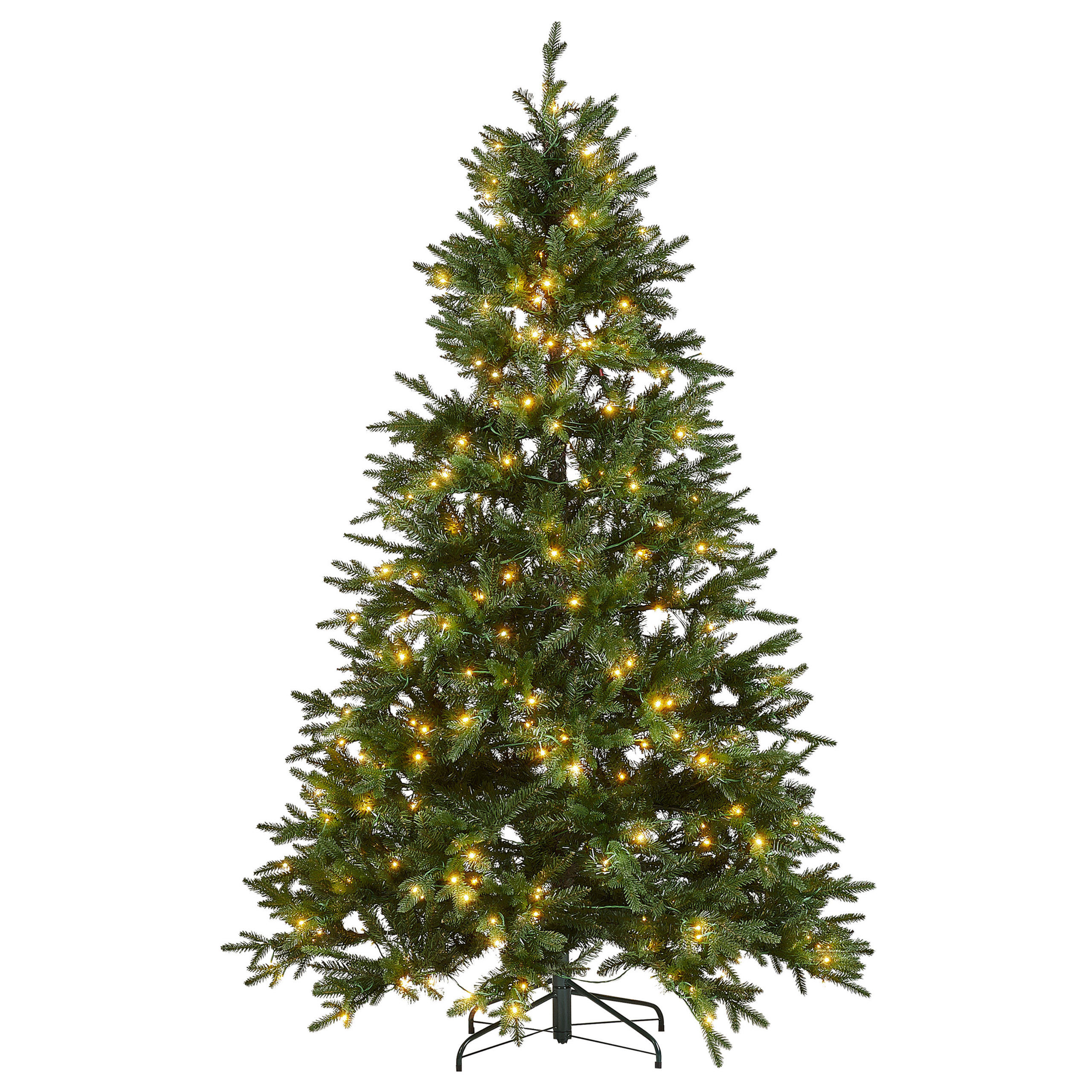 Kunstigt juletræ LED FIDDLE 210 cm Grøn