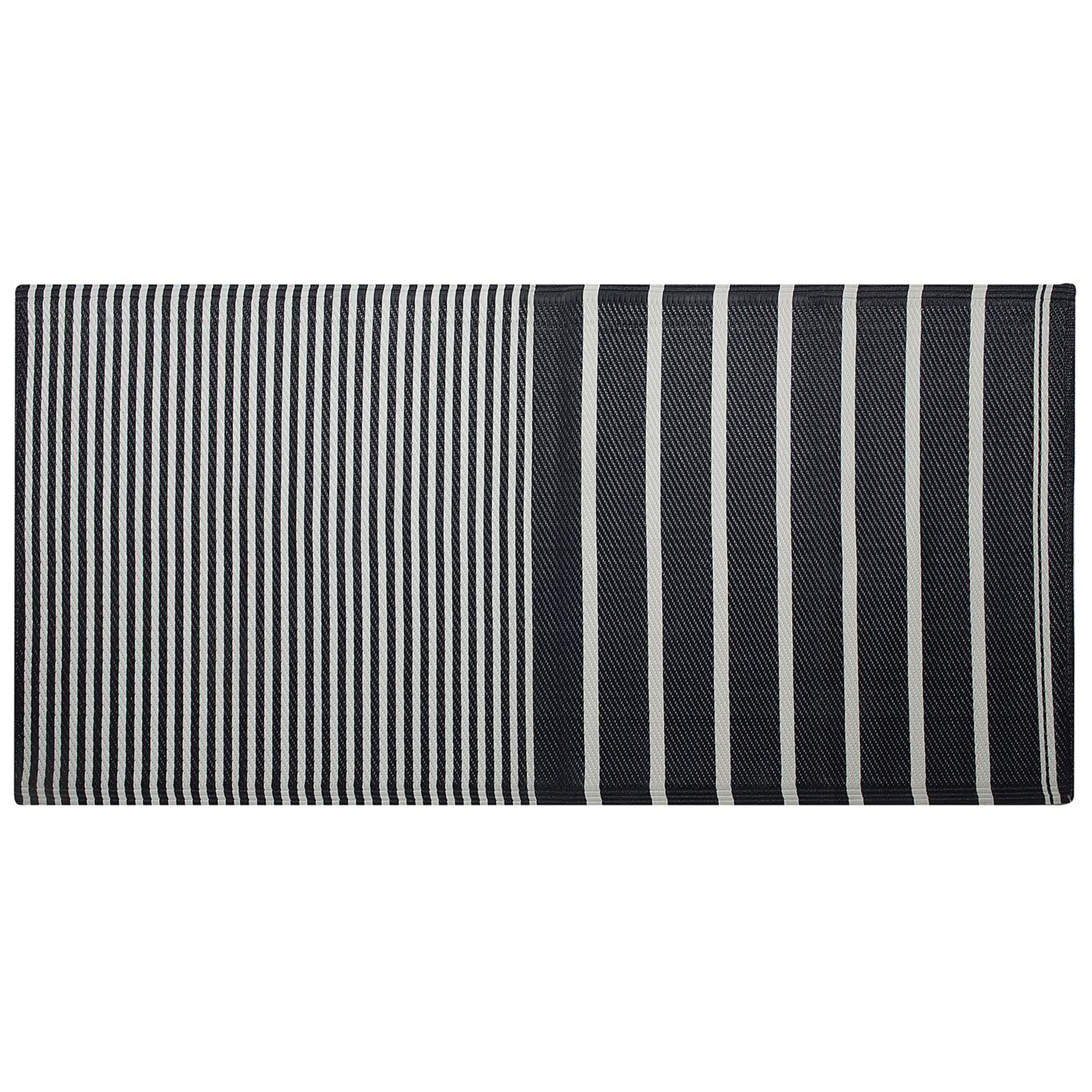 Udendørstæppe HALDIA Sort 90 x 180 cm