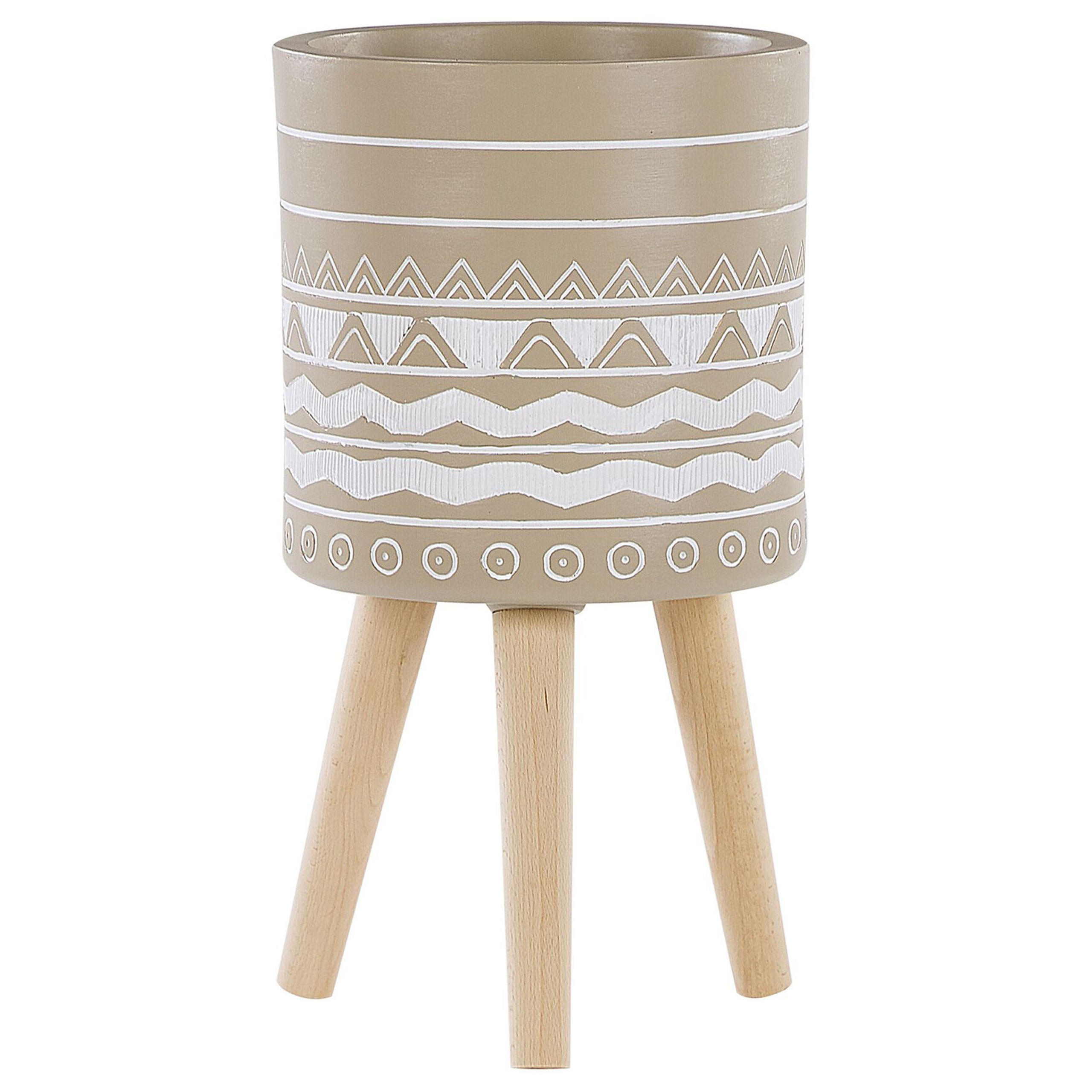 Forhøjet plantekrukke MILINA 30 cm Beige
