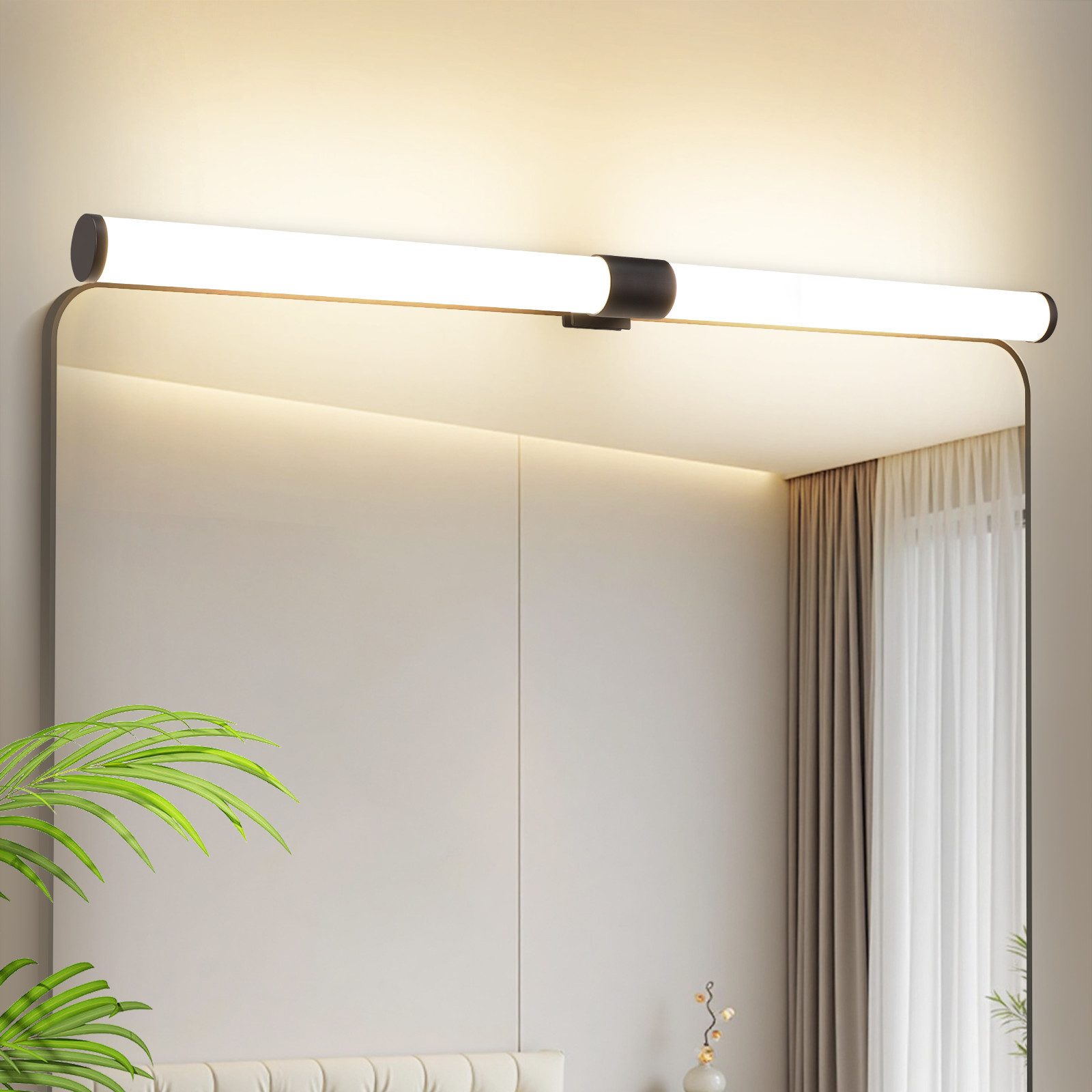 NETTLIFE 8W 60cm LED badeværelsesspejllampe med beslag, vandtæt, IP44, 4000K