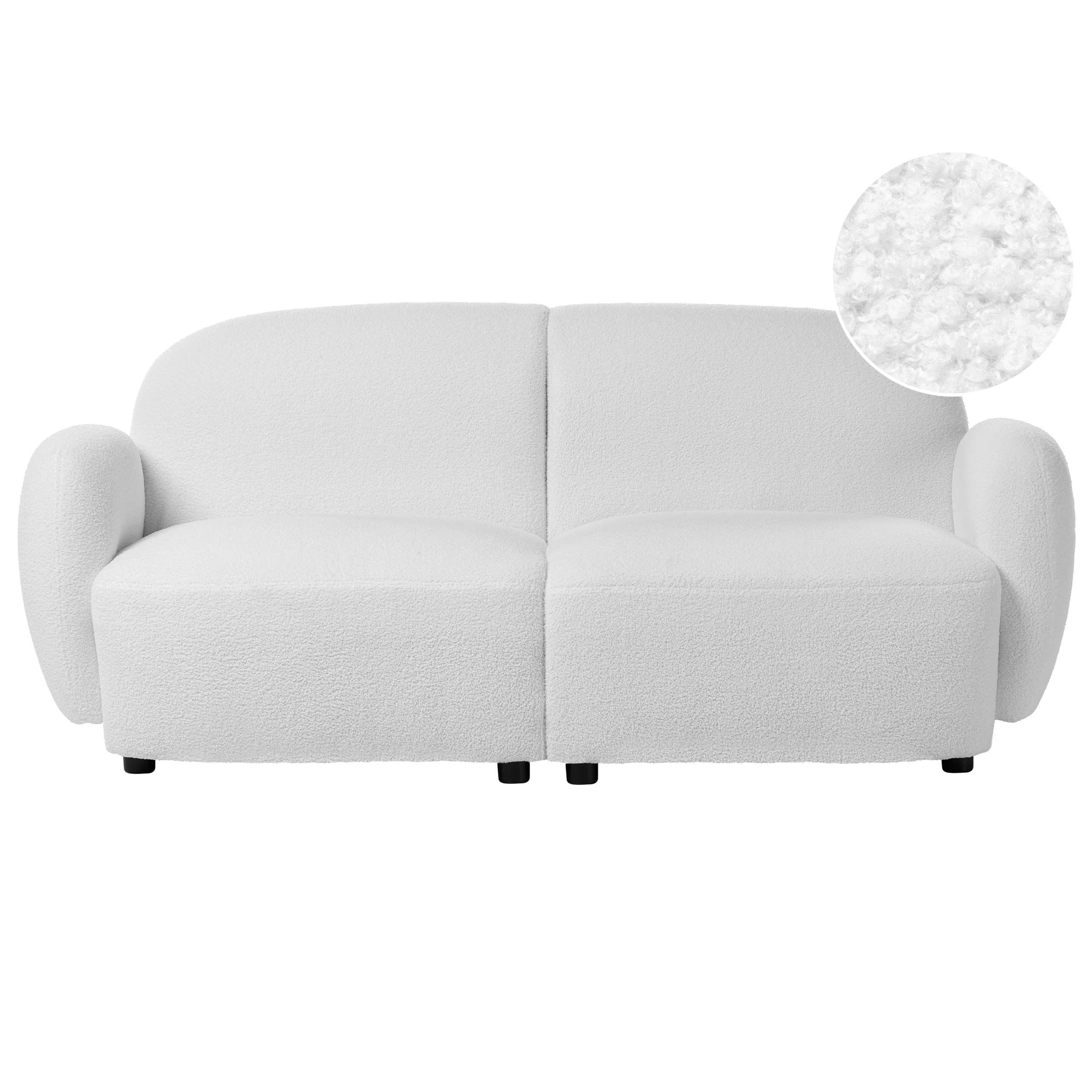 Sofa 3 personers JULE Boucle Cremehvid