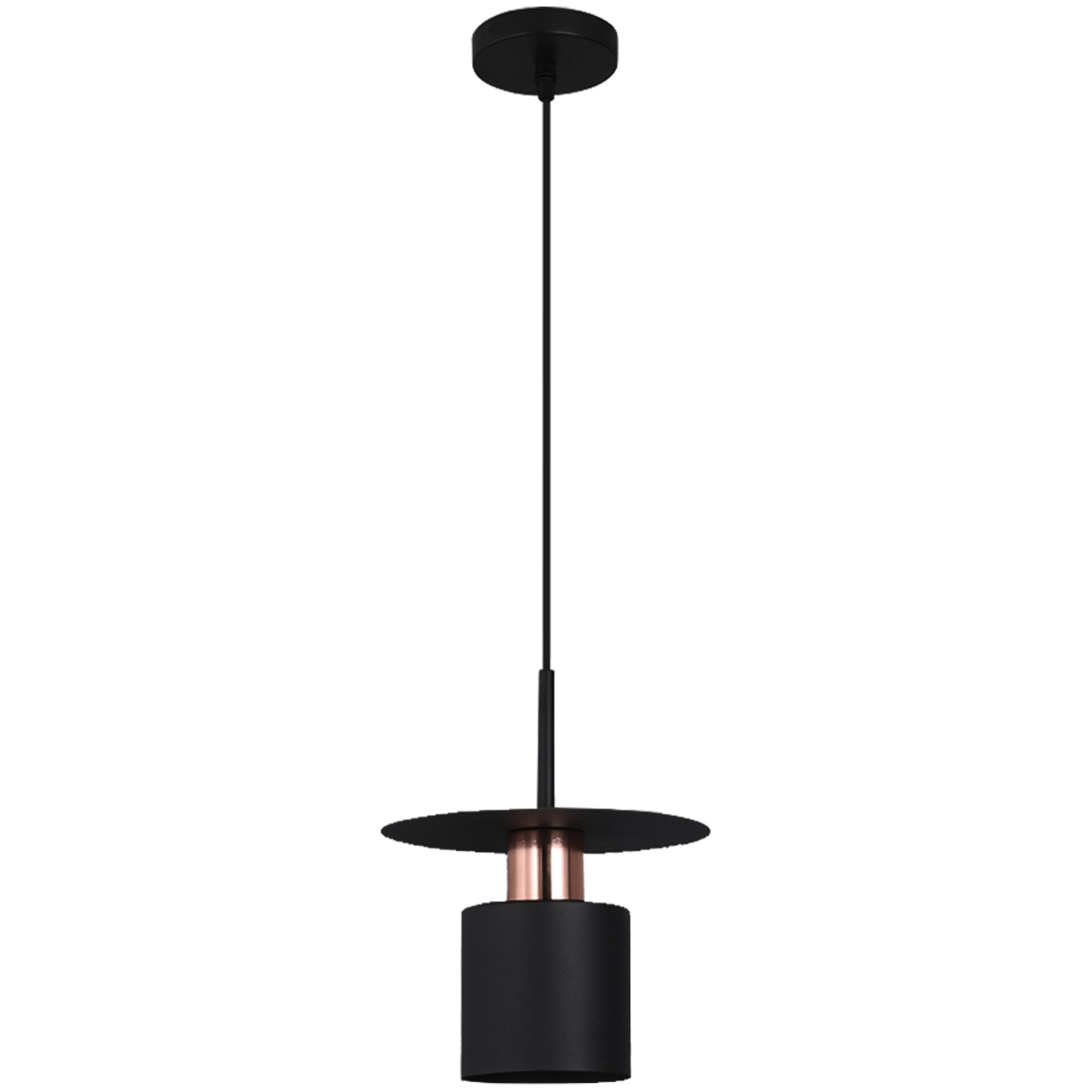 TOOLIGHT hængende loftlampe APP1145-1CP Sort/Rosaguld 20x20x32cm