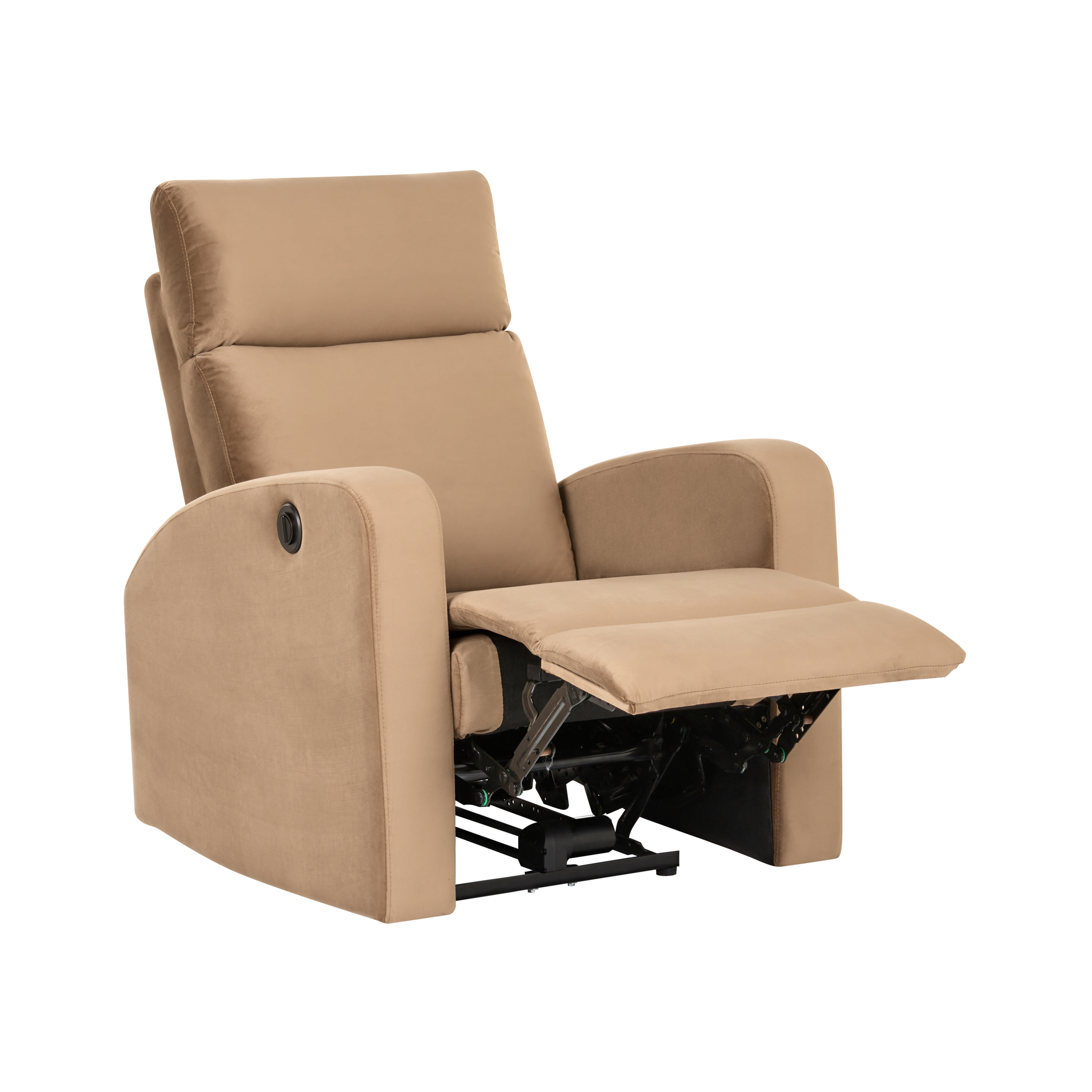 Elektrisk recliner stol VERDAL Velour Lysebrun