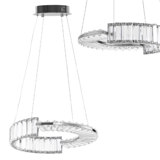 TOOLIGHT hængende loftlampe LED APP1527-CP40 Krom 40x40x90cm