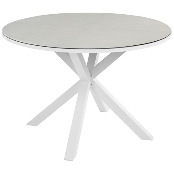 Havebord MALETTO 120 cm 120 cm Glas Brungrå