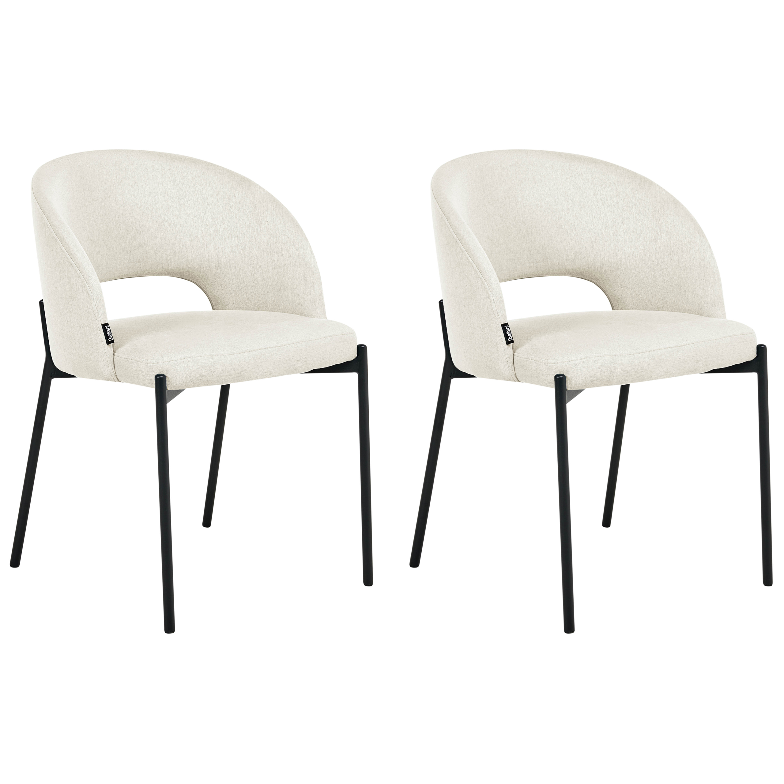 Sæt med 2 spisebordsstole PENNY Lys Beige