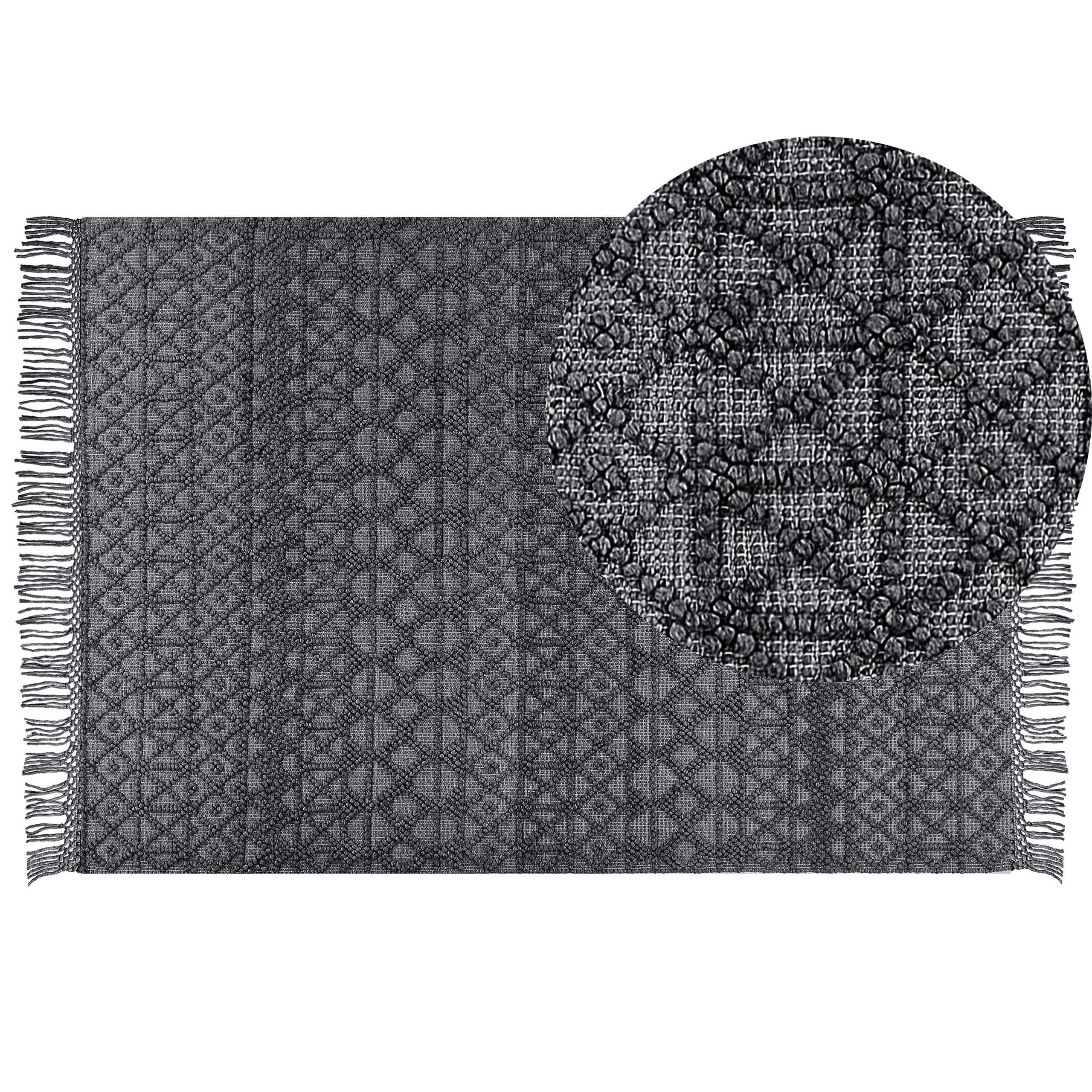 Gulvtæppe ALUCRA Sort 160 x 230 cm Uld