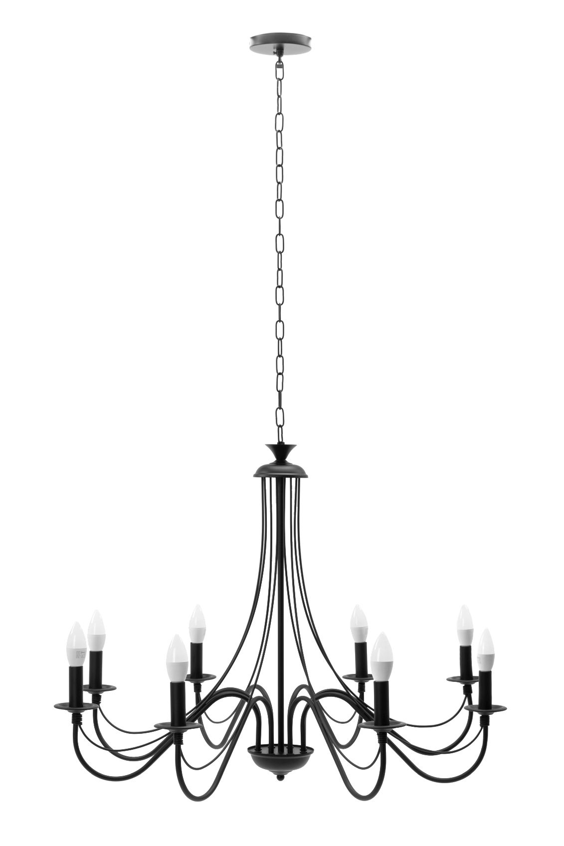 TOOLIGHT hængende loftlampe APP648-8CP Sort 60x60x110cm